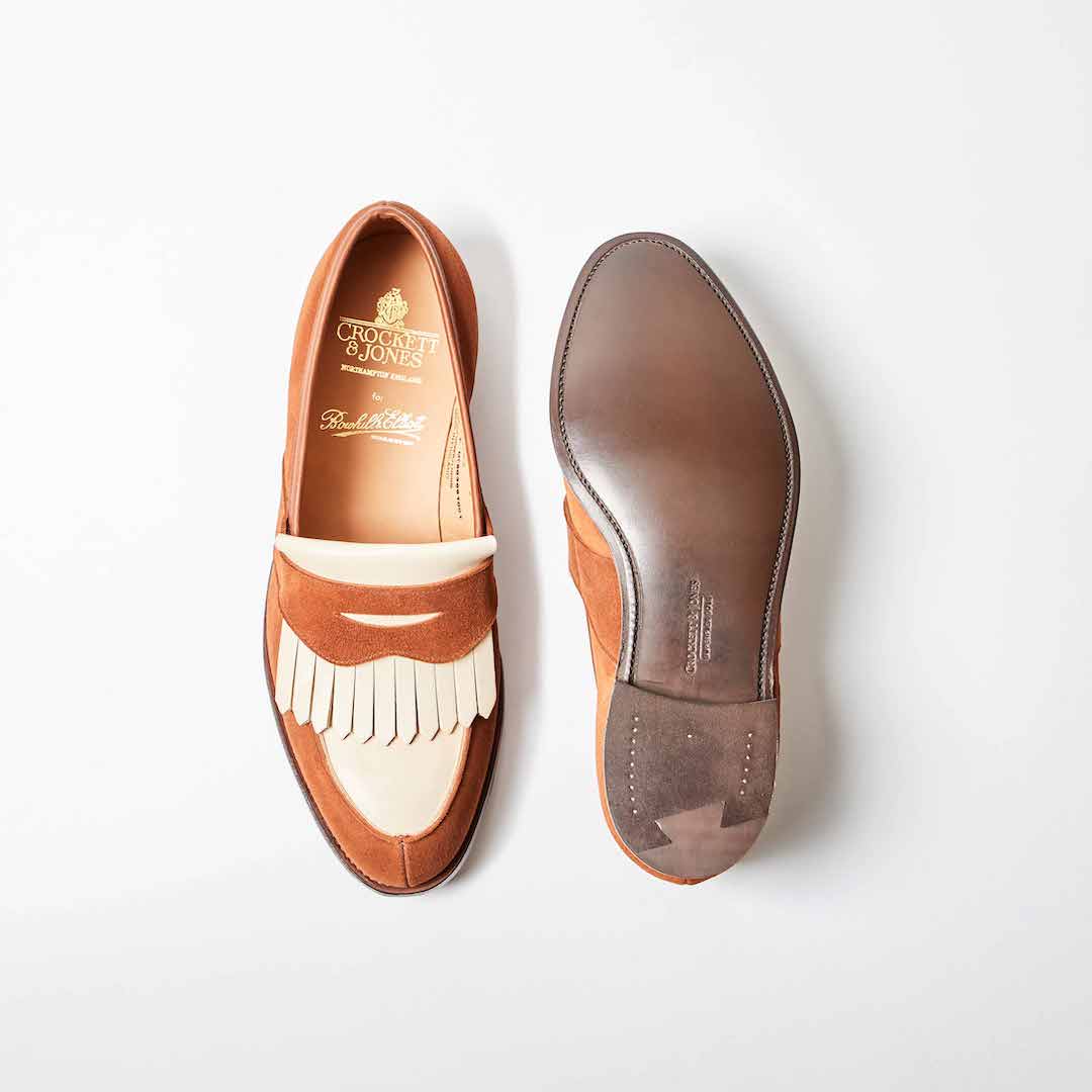 Crockett & Jones for Bowhill & Elliott - Sonning Polo Suede/Ivory Leather