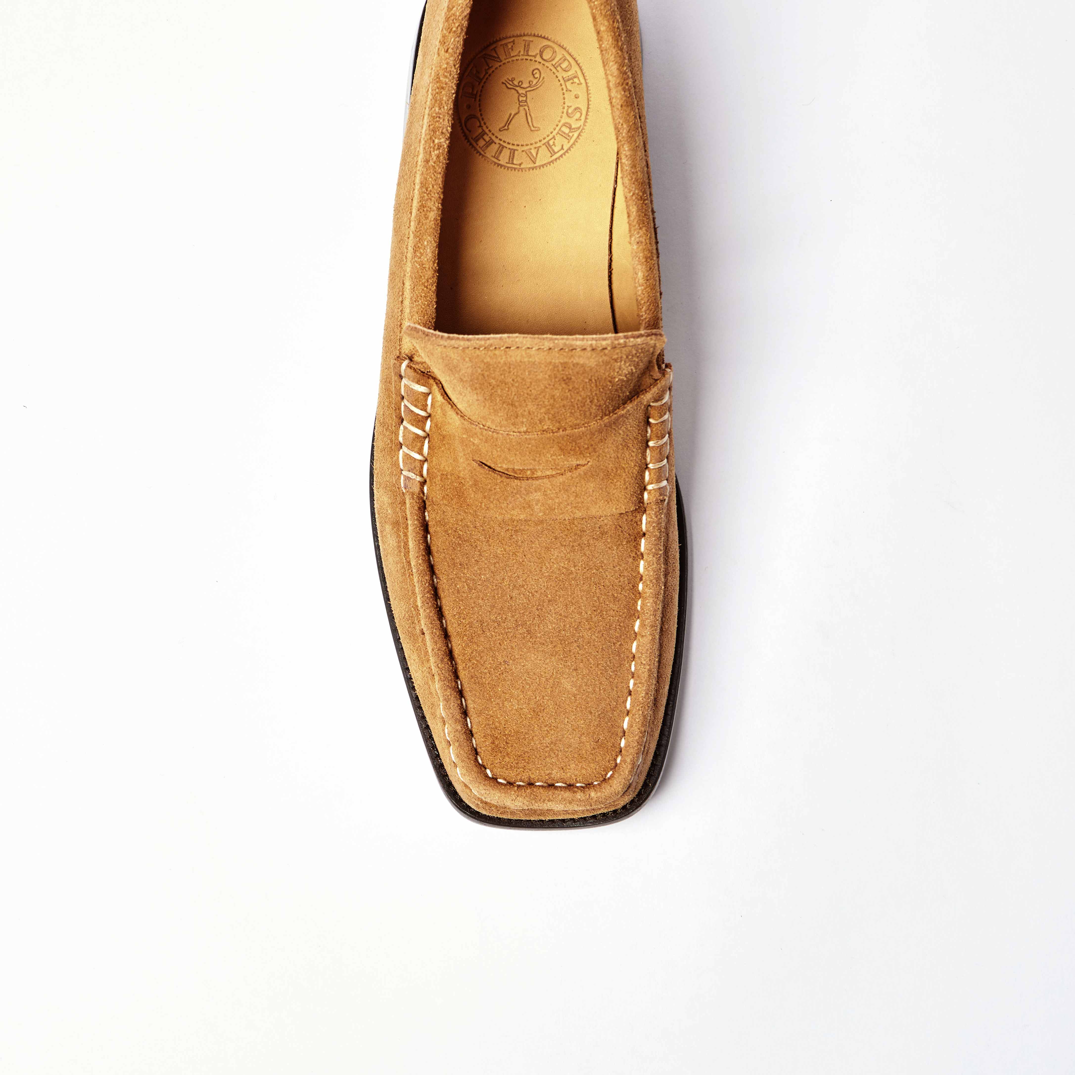 Enzo Suede Loafer in Tan