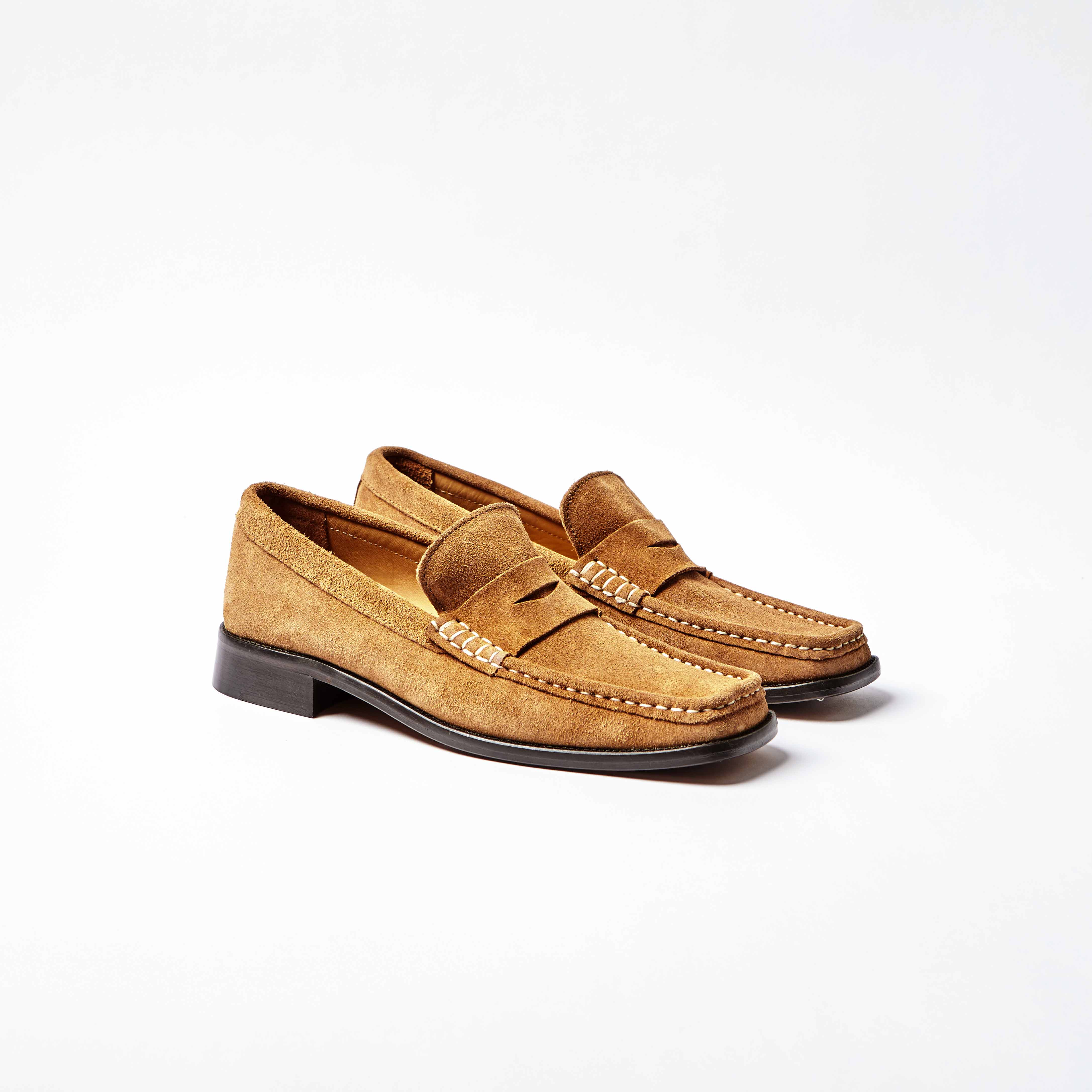 Enzo Suede Loafer in Tan