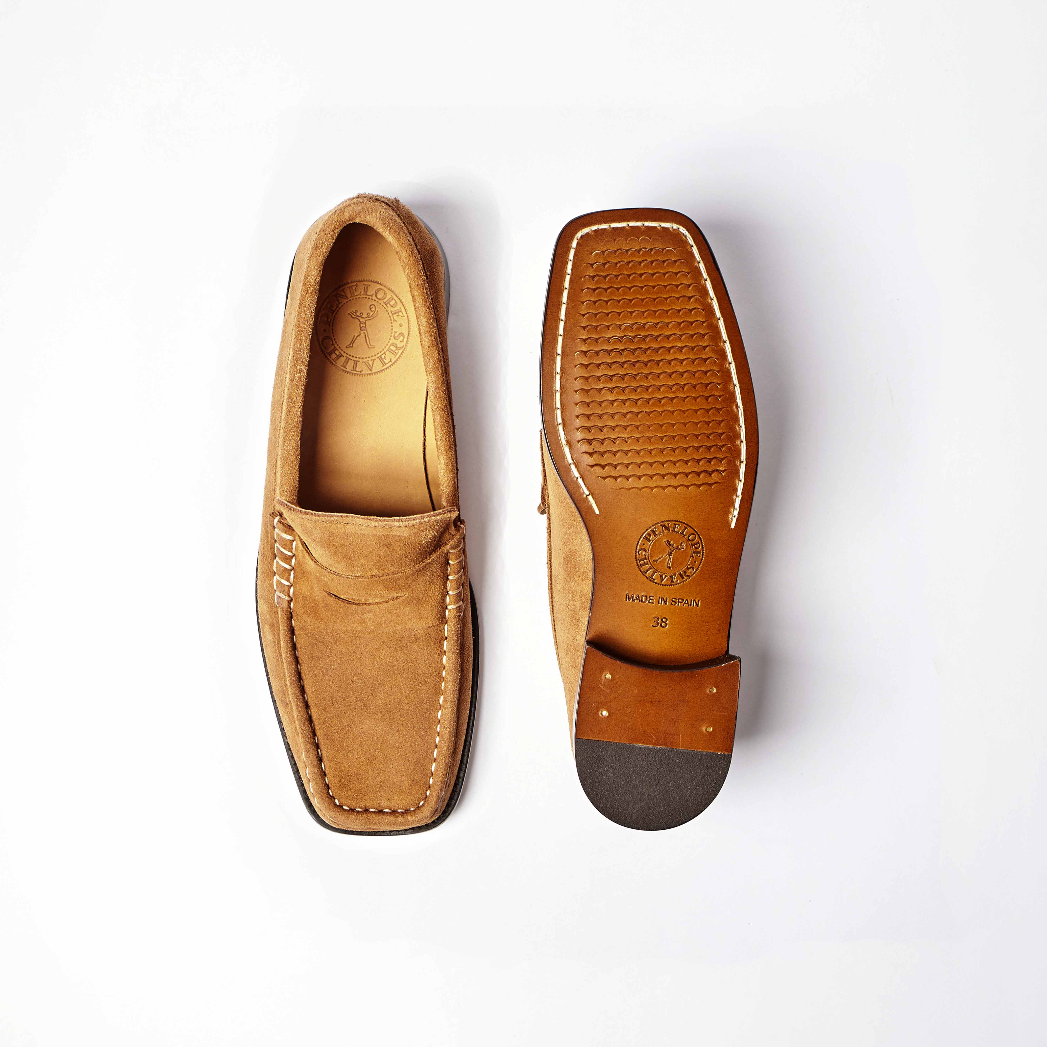 Enzo Suede Loafer in Tan