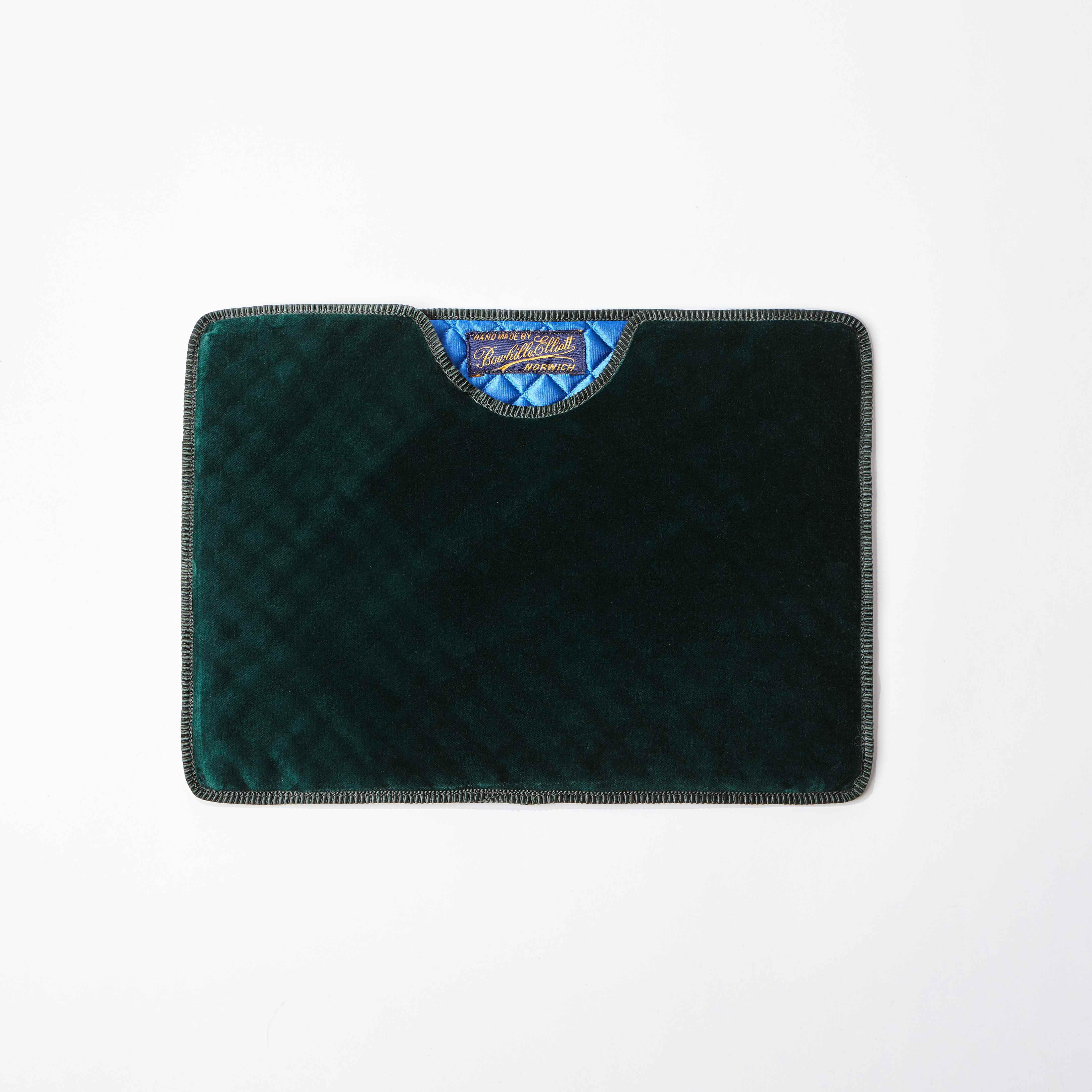 Laptop Case in Green Velvet