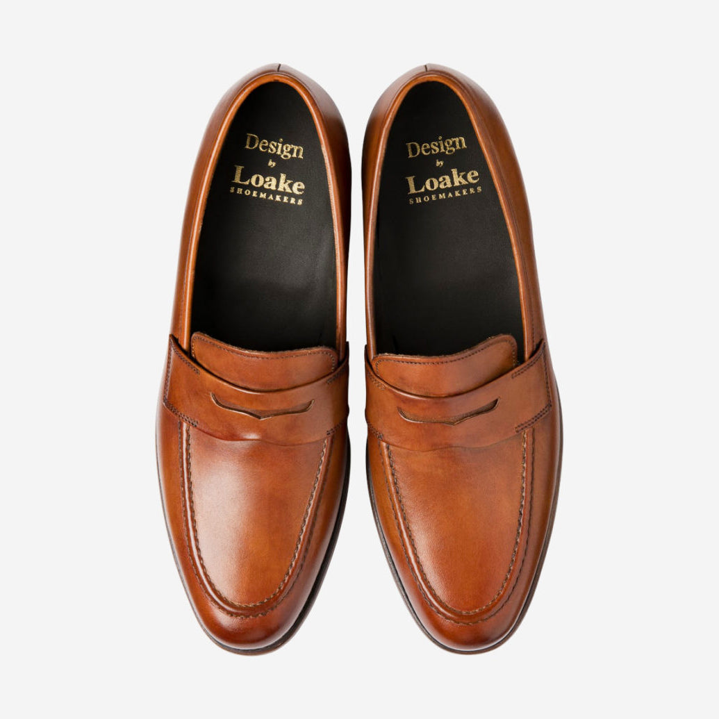 Wiggins Tan Calf Leather Loafers