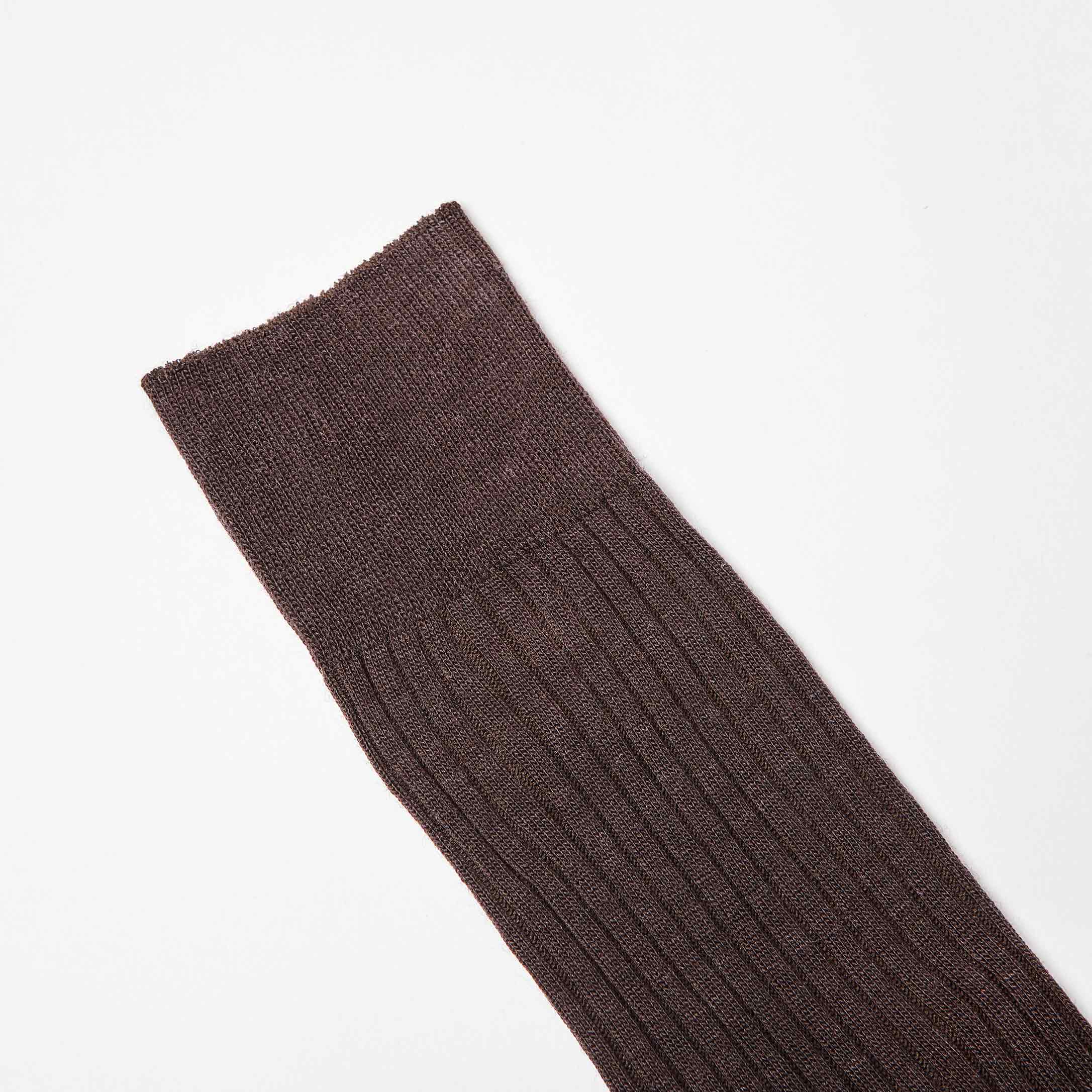 Corgi for Bowhill & Elliott - Men’s Lampeter Wool Socks in Chocolate