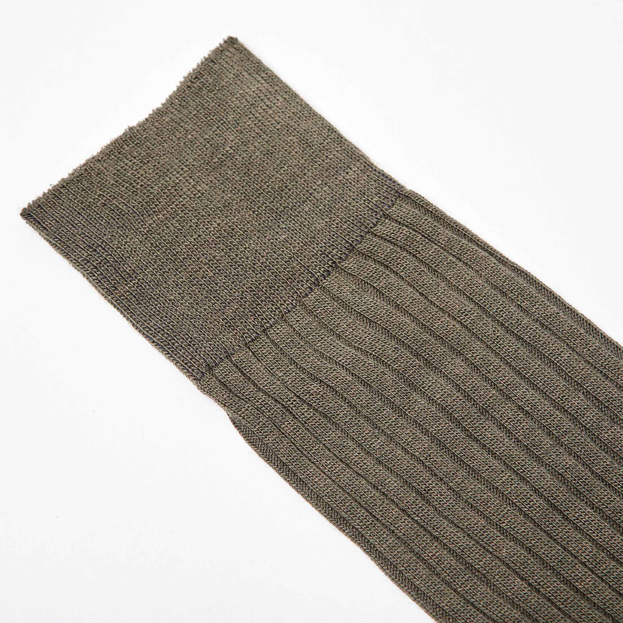 Corgi for Bowhill & Elliott - Men’s Lampeter Wool Socks in Dark Olive