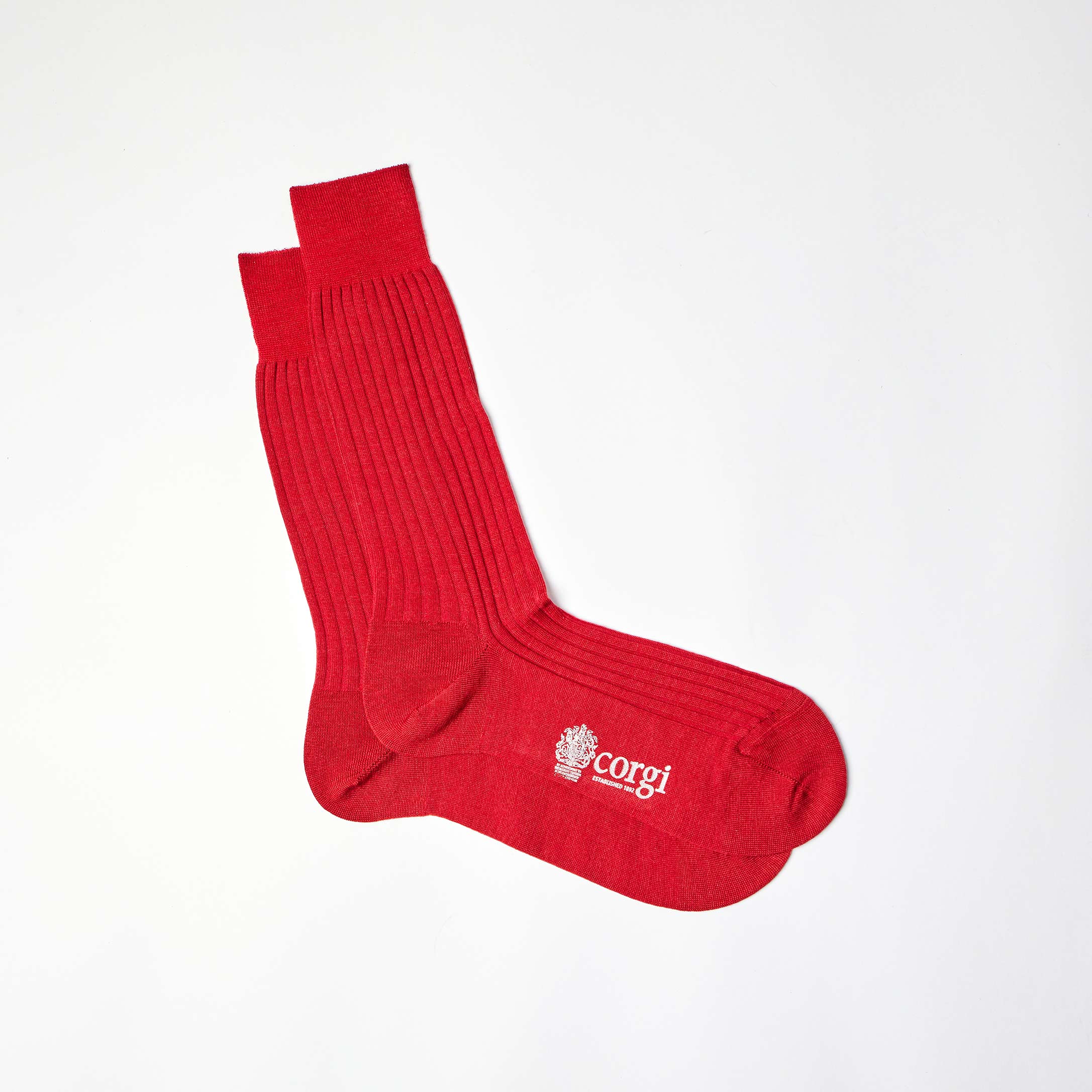 Corgi for Bowhill & Elliott - Men’s Lampeter Wool Socks in Wine