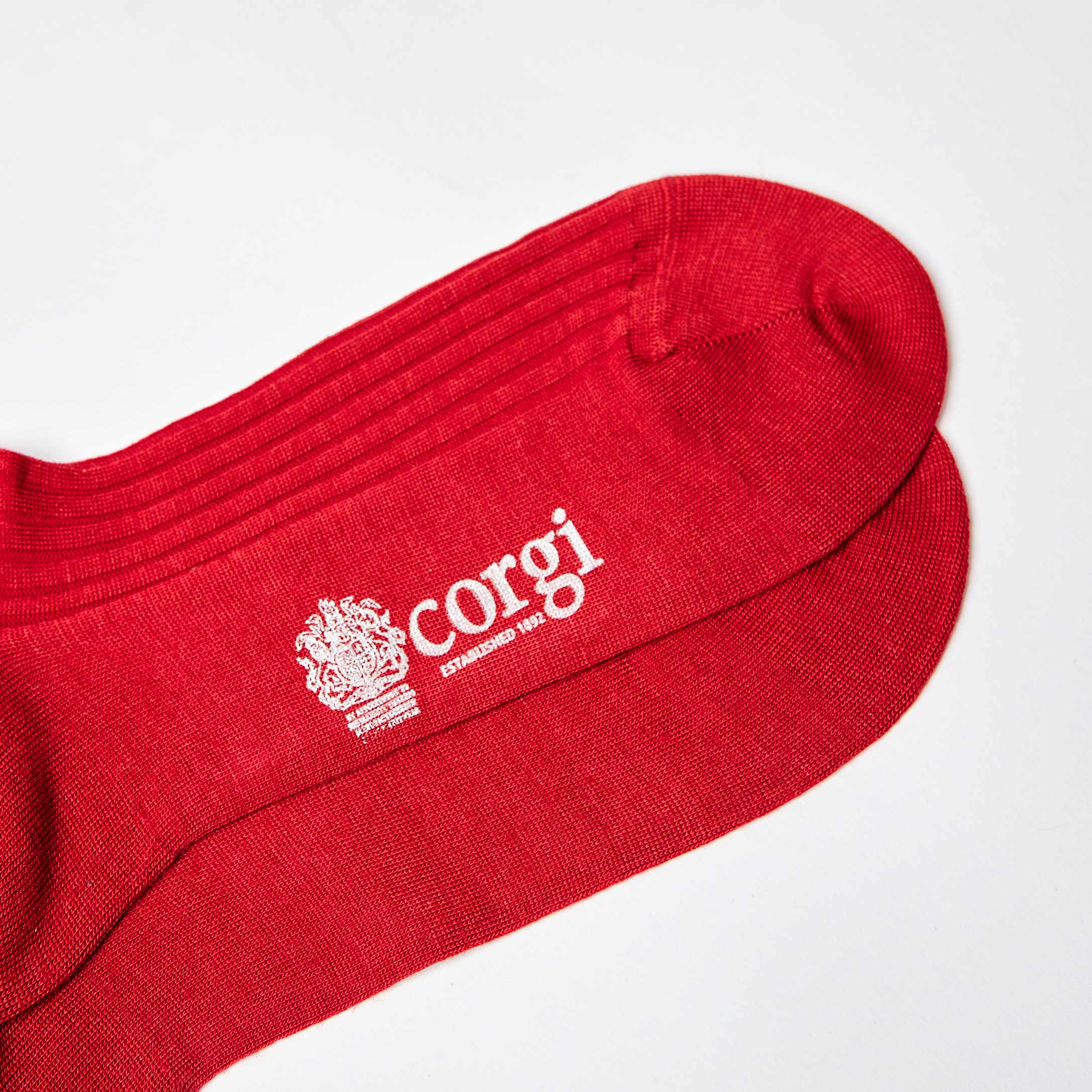 Corgi for Bowhill & Elliott - Men’s Lampeter Wool Socks in Wine