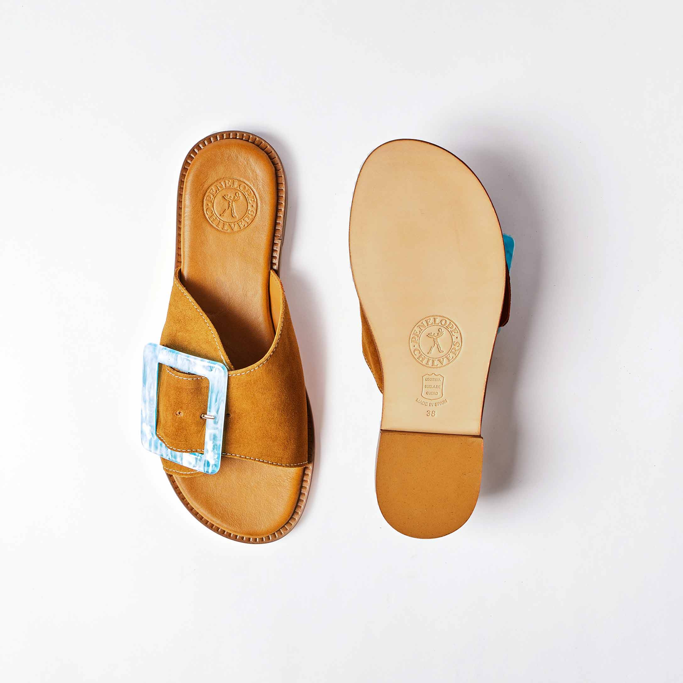 Biarritz Buckle Sandal in Tan