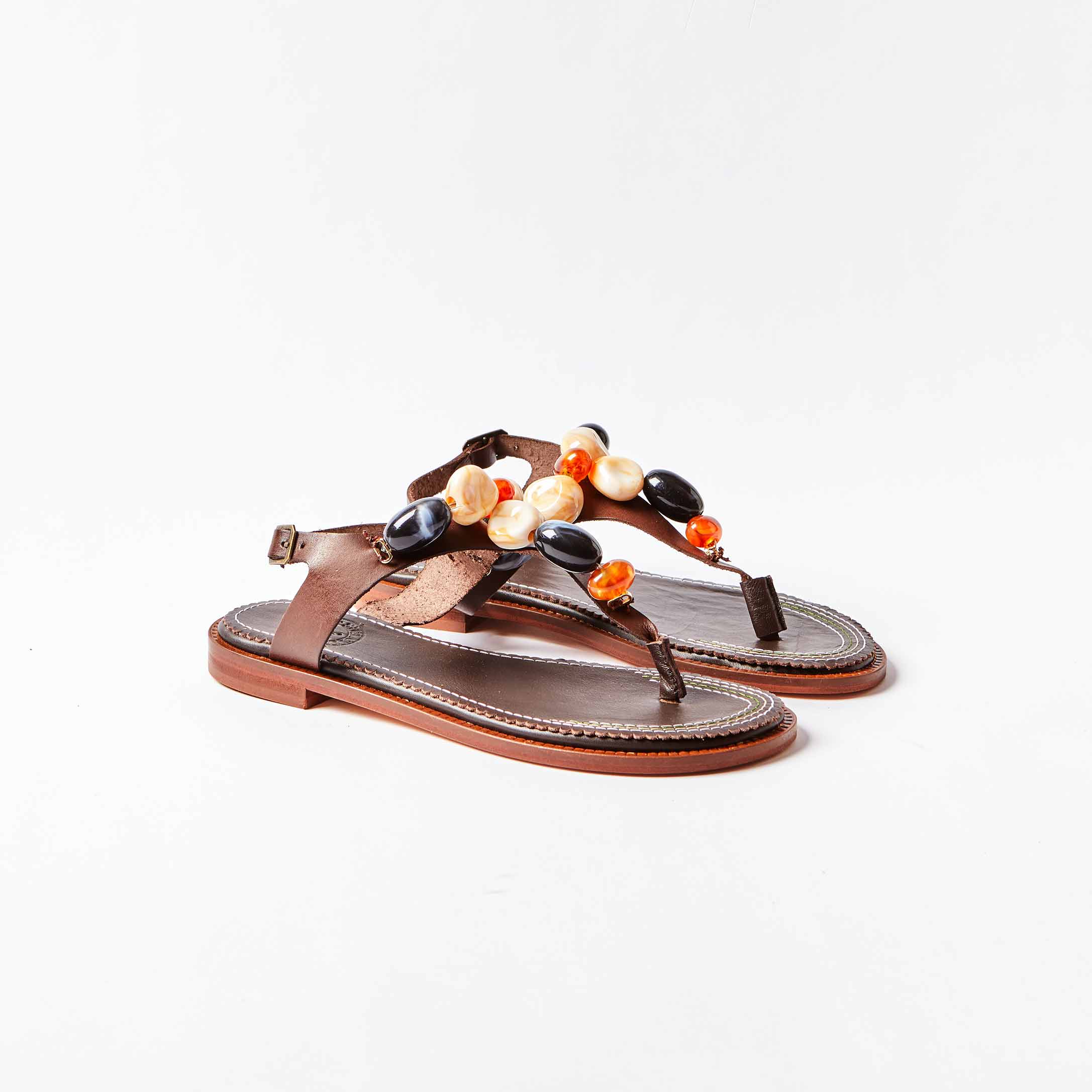 Kala Leather Sandal in Bitter Chocolate