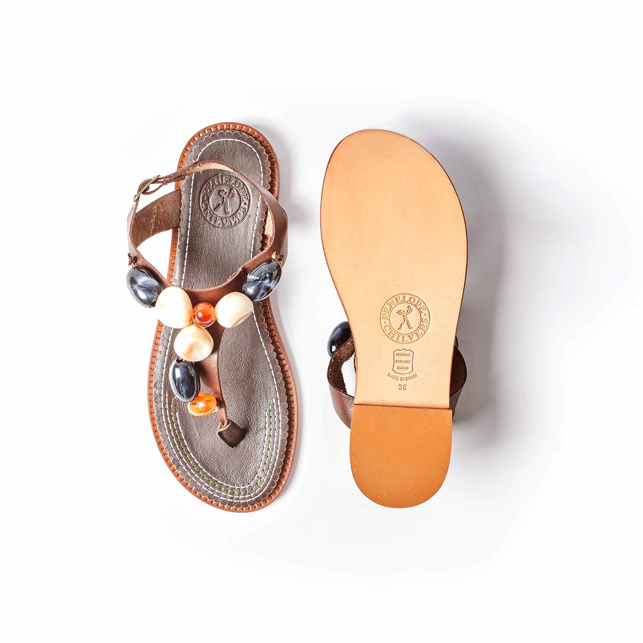 Kala Leather Sandal in Bitter Chocolate