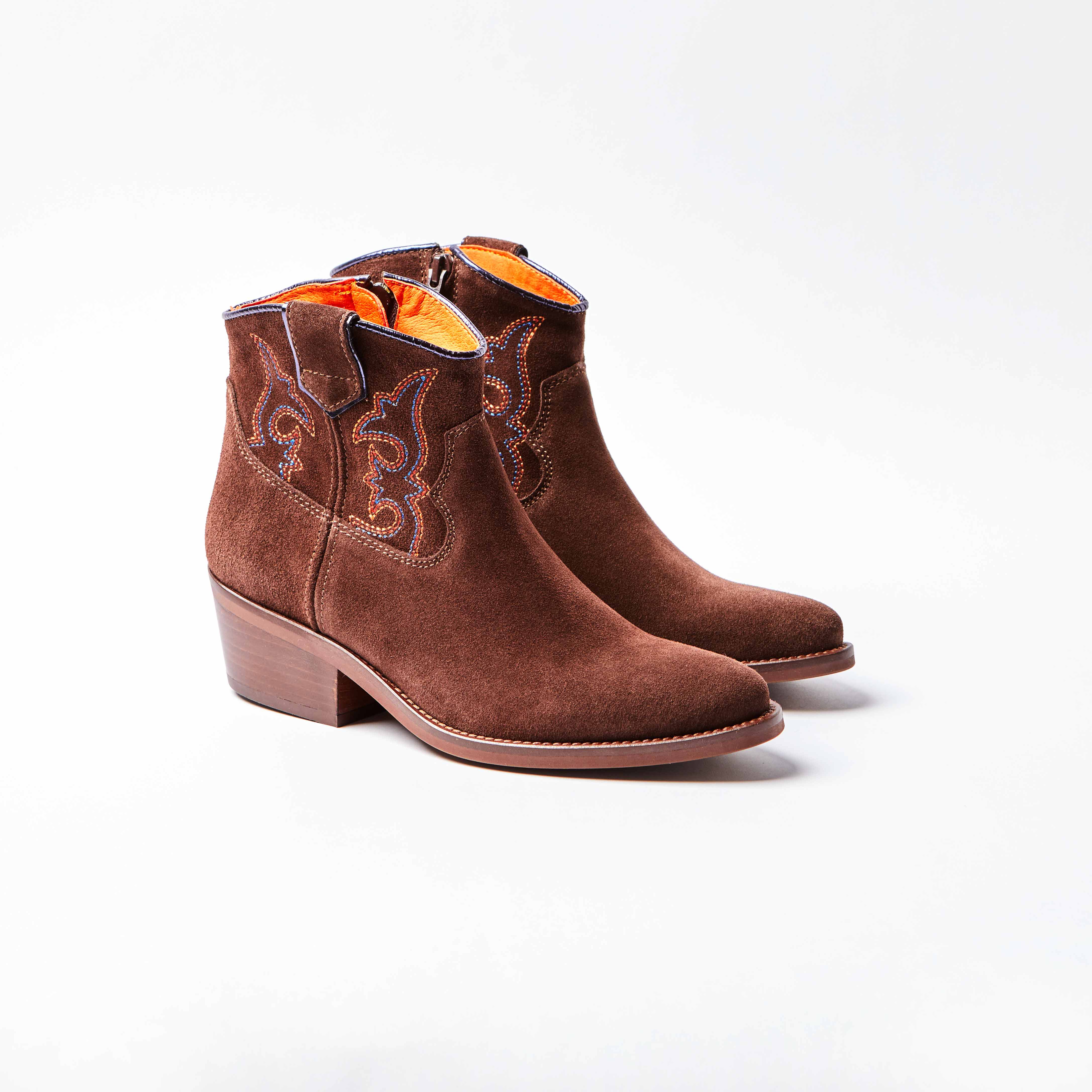 Cassidy Suede Cowboy Boot - Bitter Chocolate