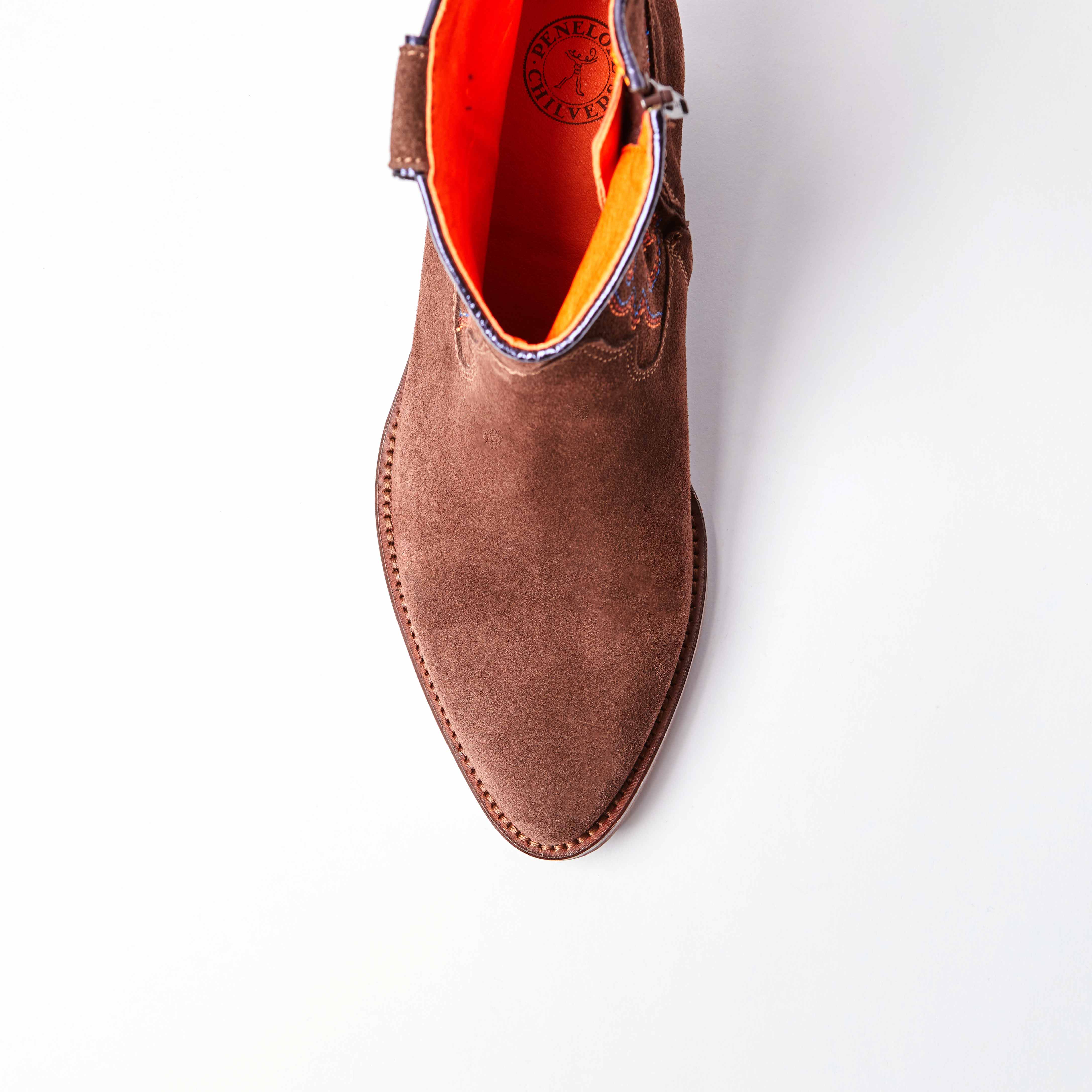 Cassidy Suede Cowboy Boot - Bitter Chocolate