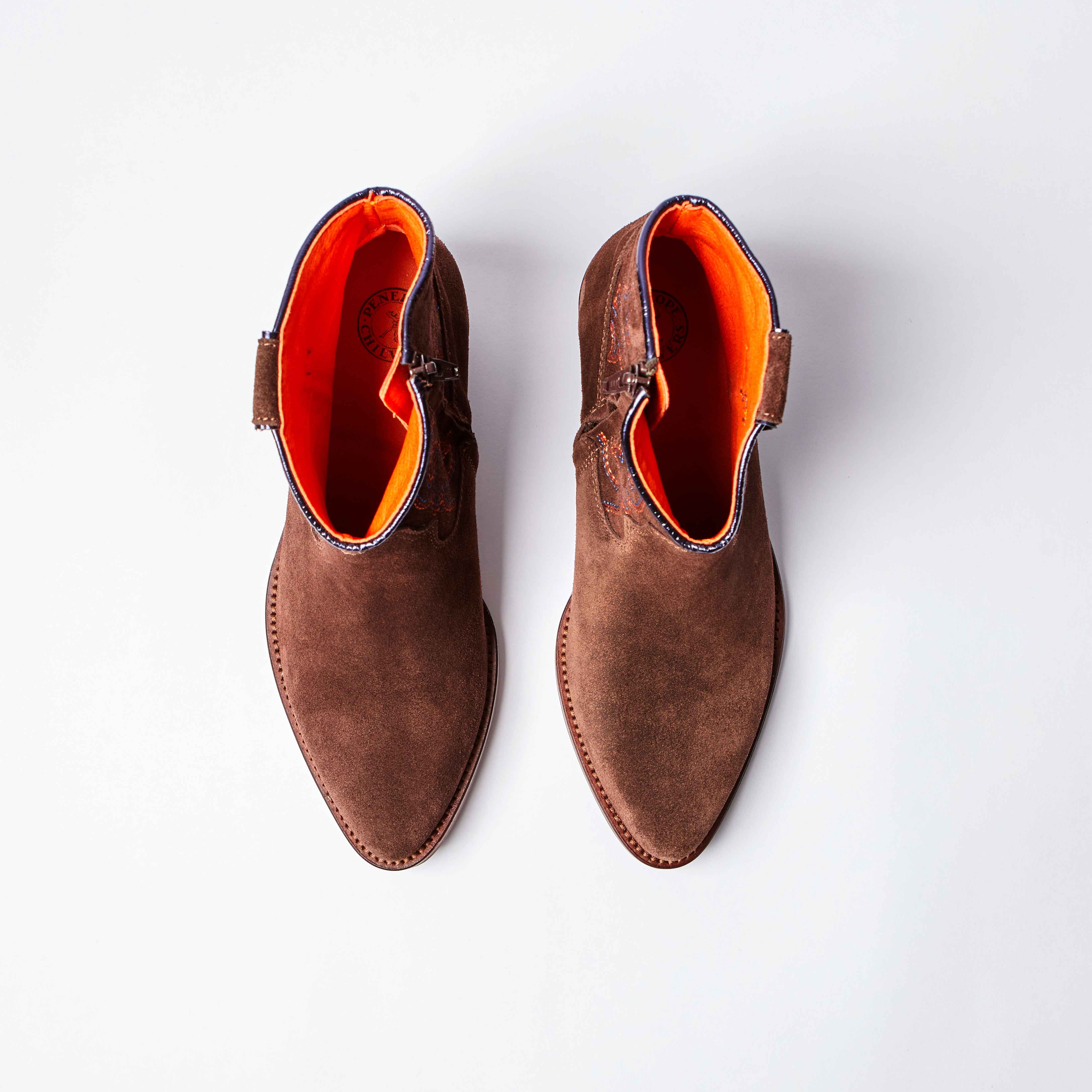 Cassidy Suede Cowboy Boot - Bitter Chocolate