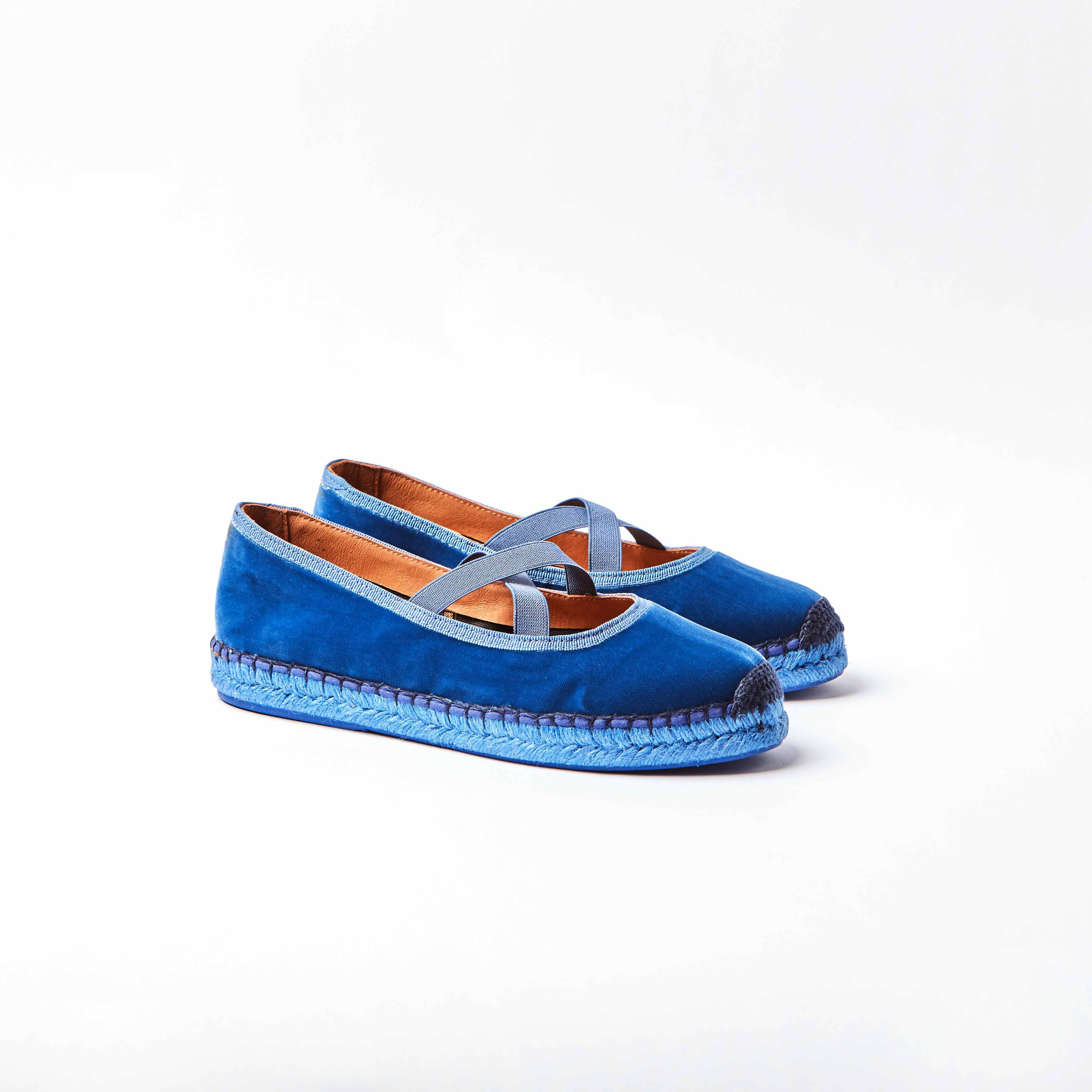 Chico Velvet Espadrille - Denim