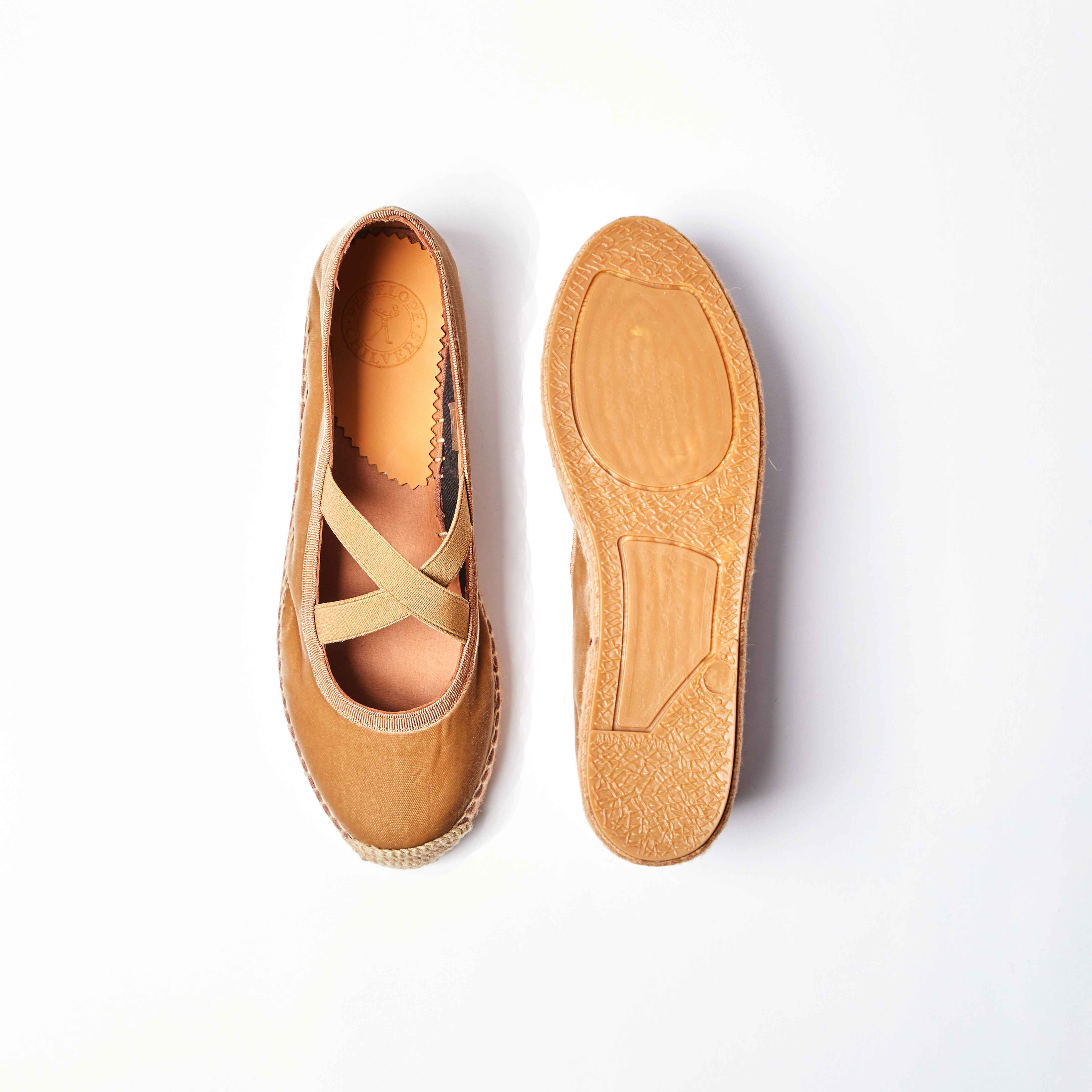 Chico Velvet Espadrille - Honey
