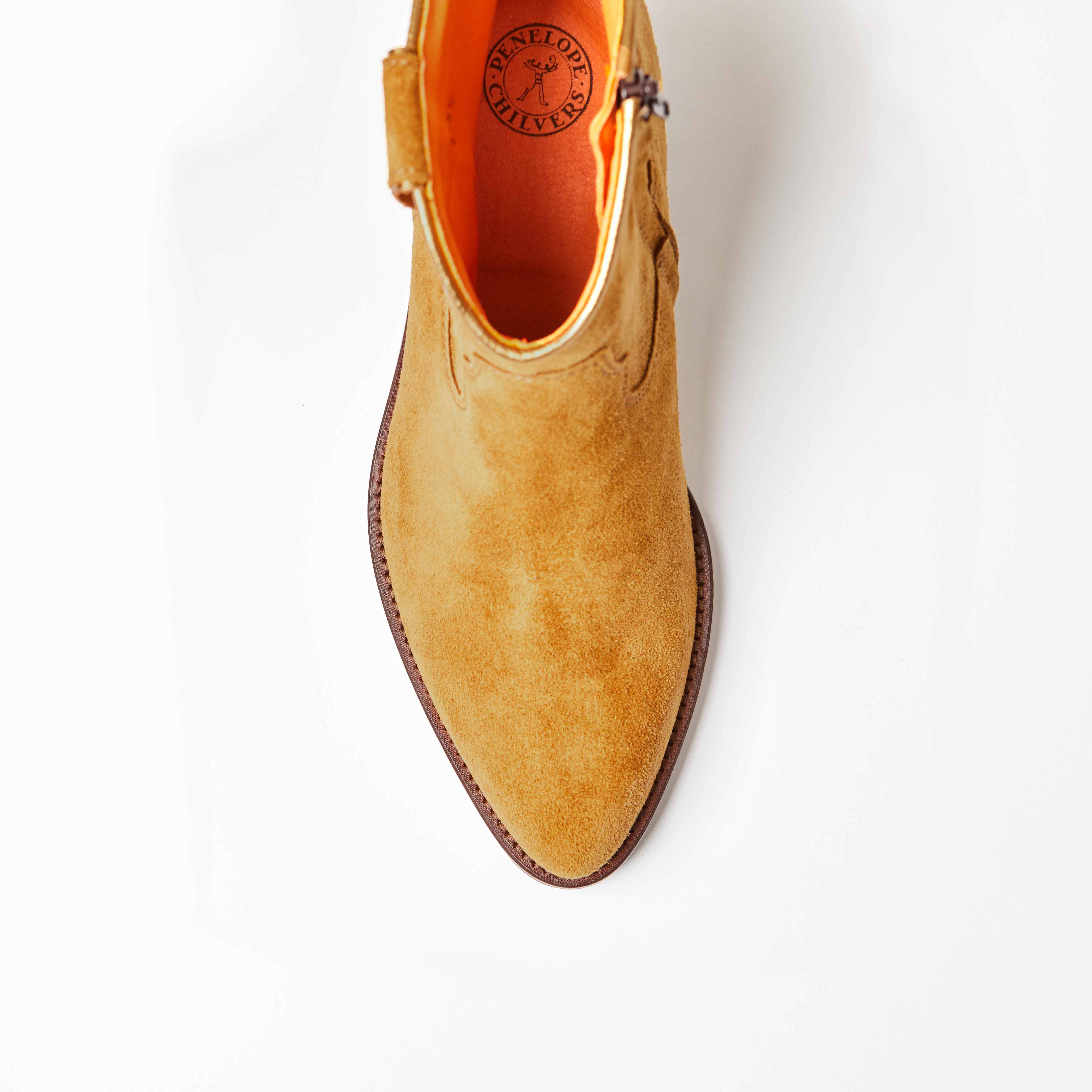 Cassidy Suede Cowboy Boot - Tan