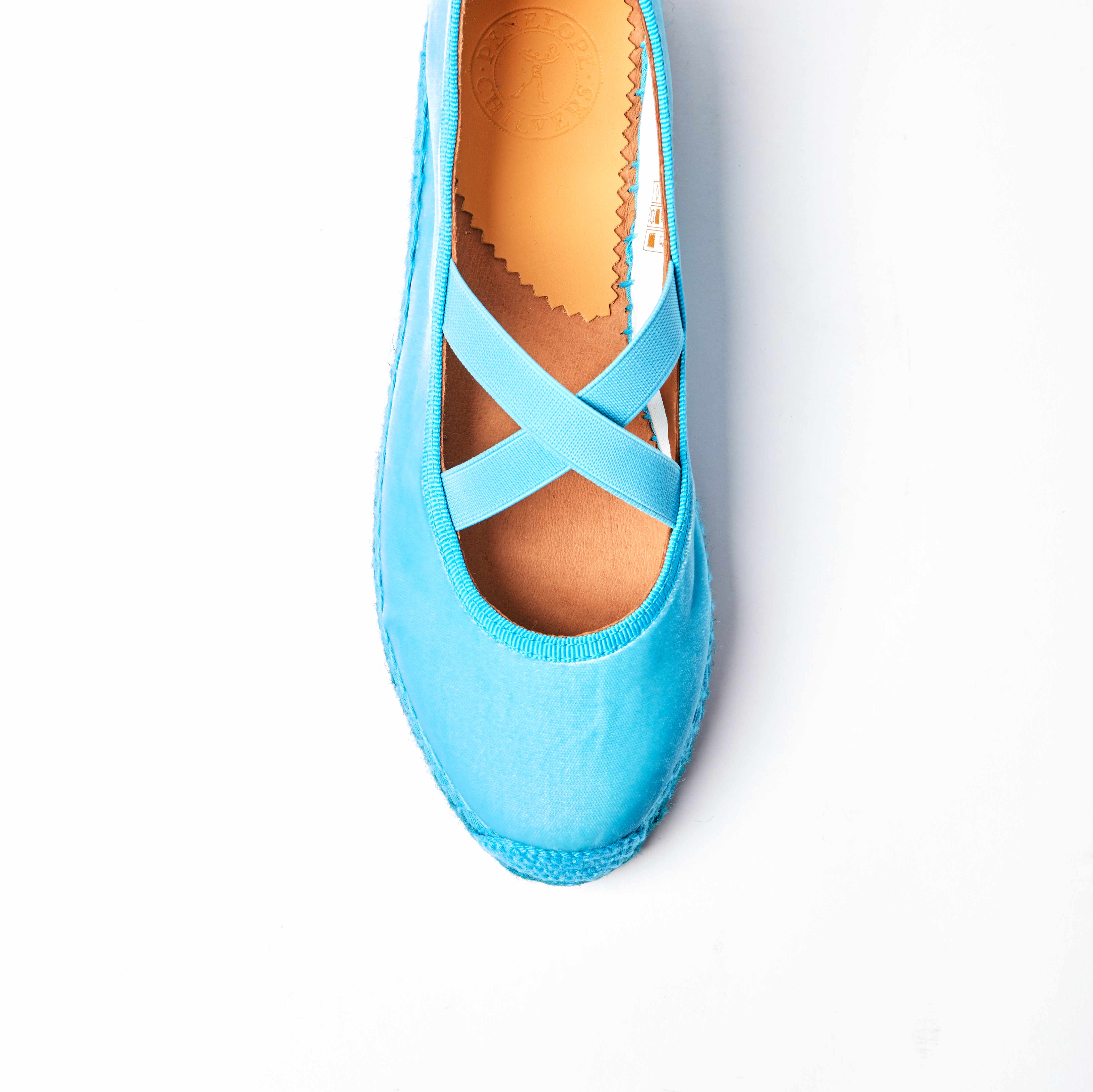 Chico Velvet Espadrille - Turquoise