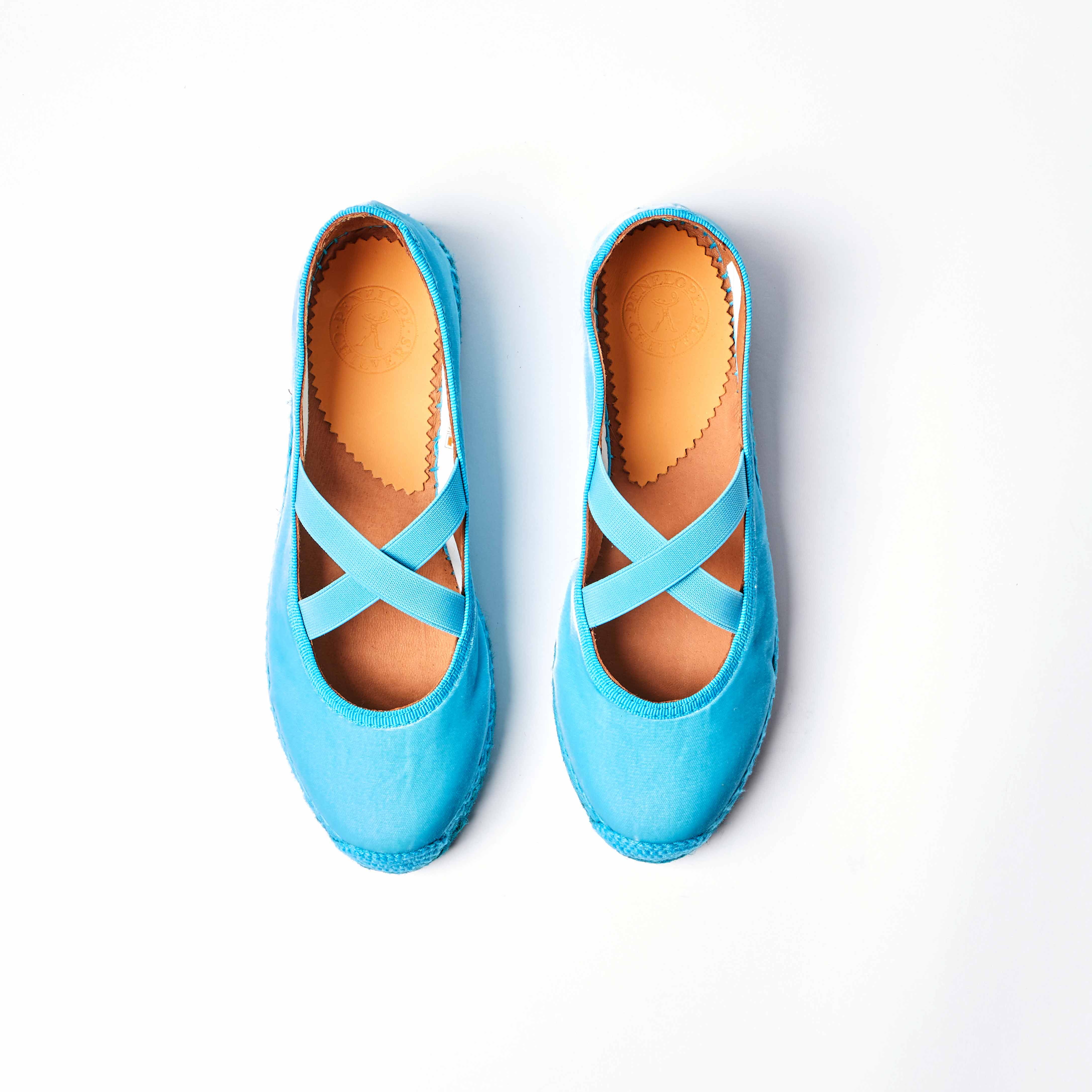 Chico Velvet Espadrille - Turquoise