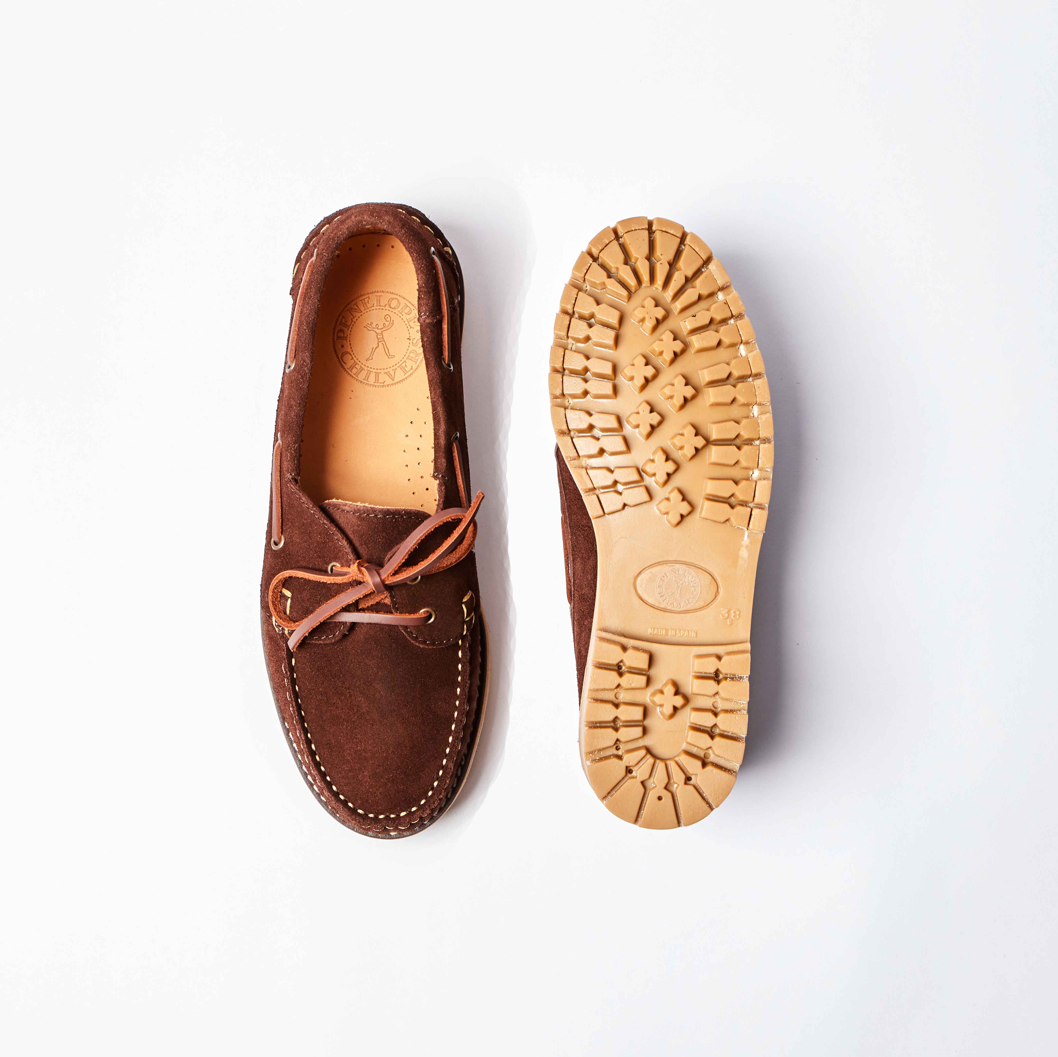 Federico Suede Boat Shoe in Chocolate