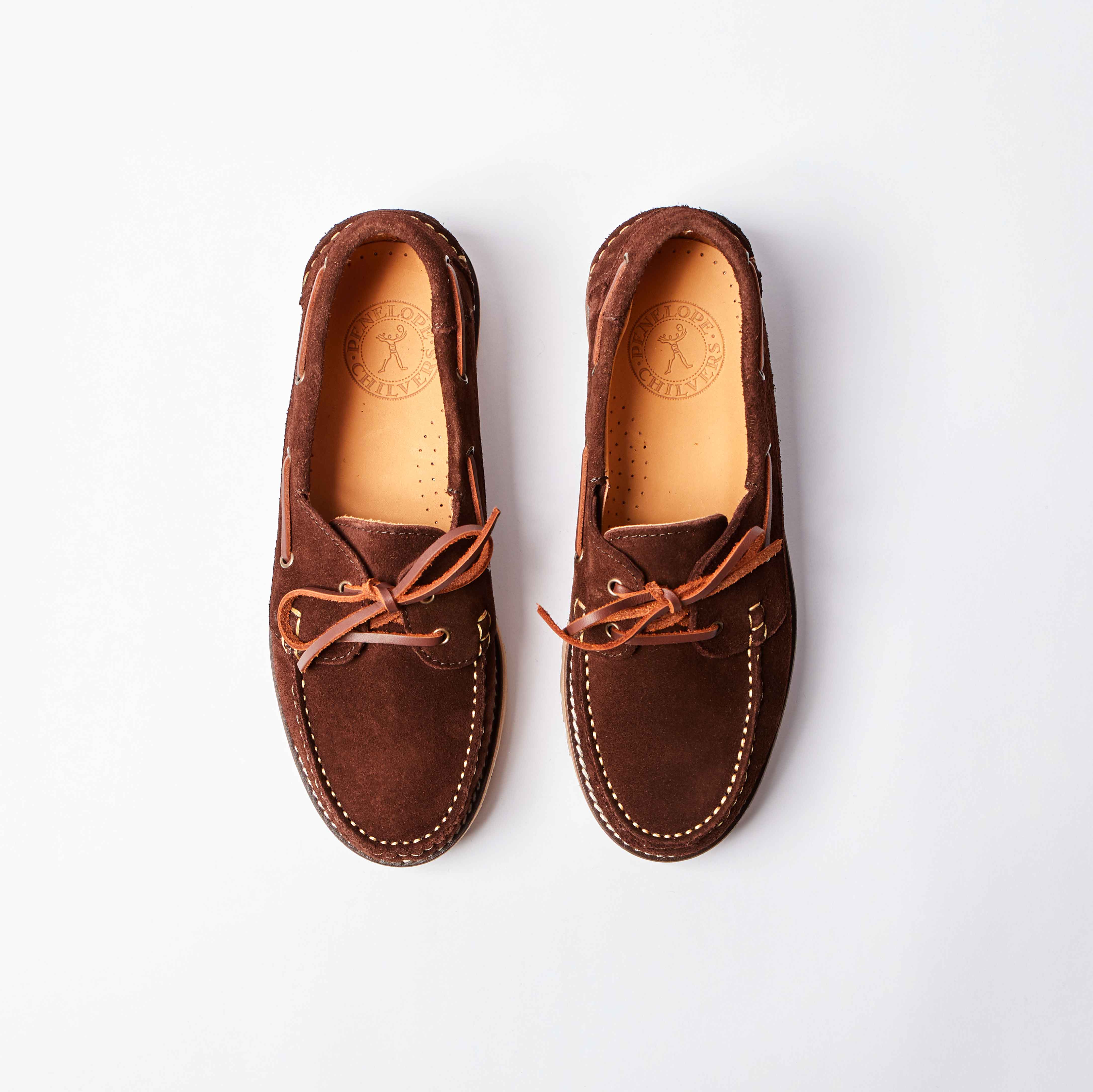 Federico Suede Boat Shoe in Chocolate
