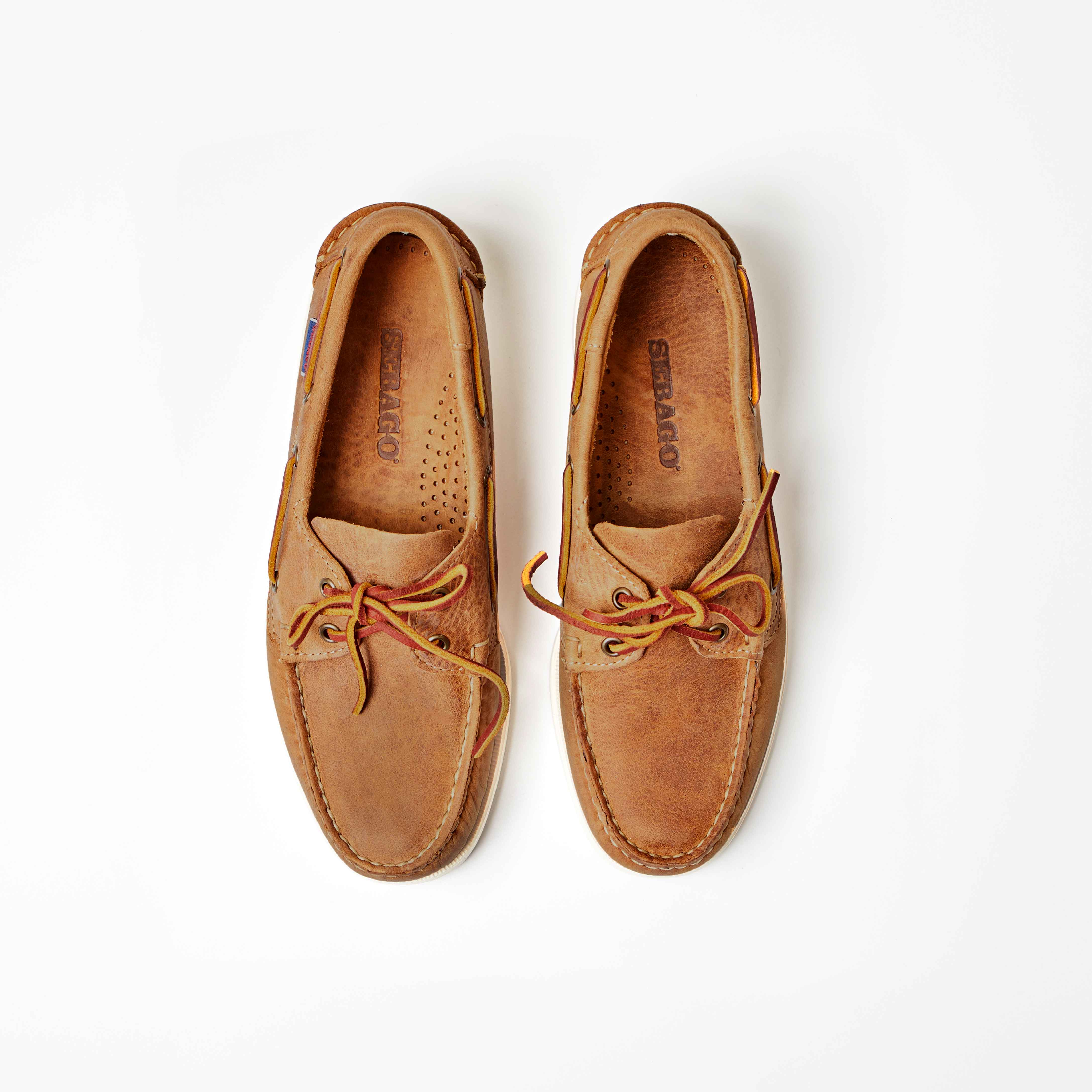 Dockside Portland Crazy Horse Womens Tan Deck Shoe | Bowhill and