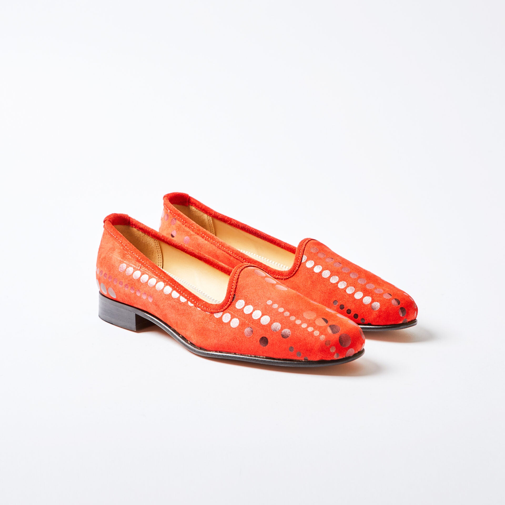Red Spot Suede Pump