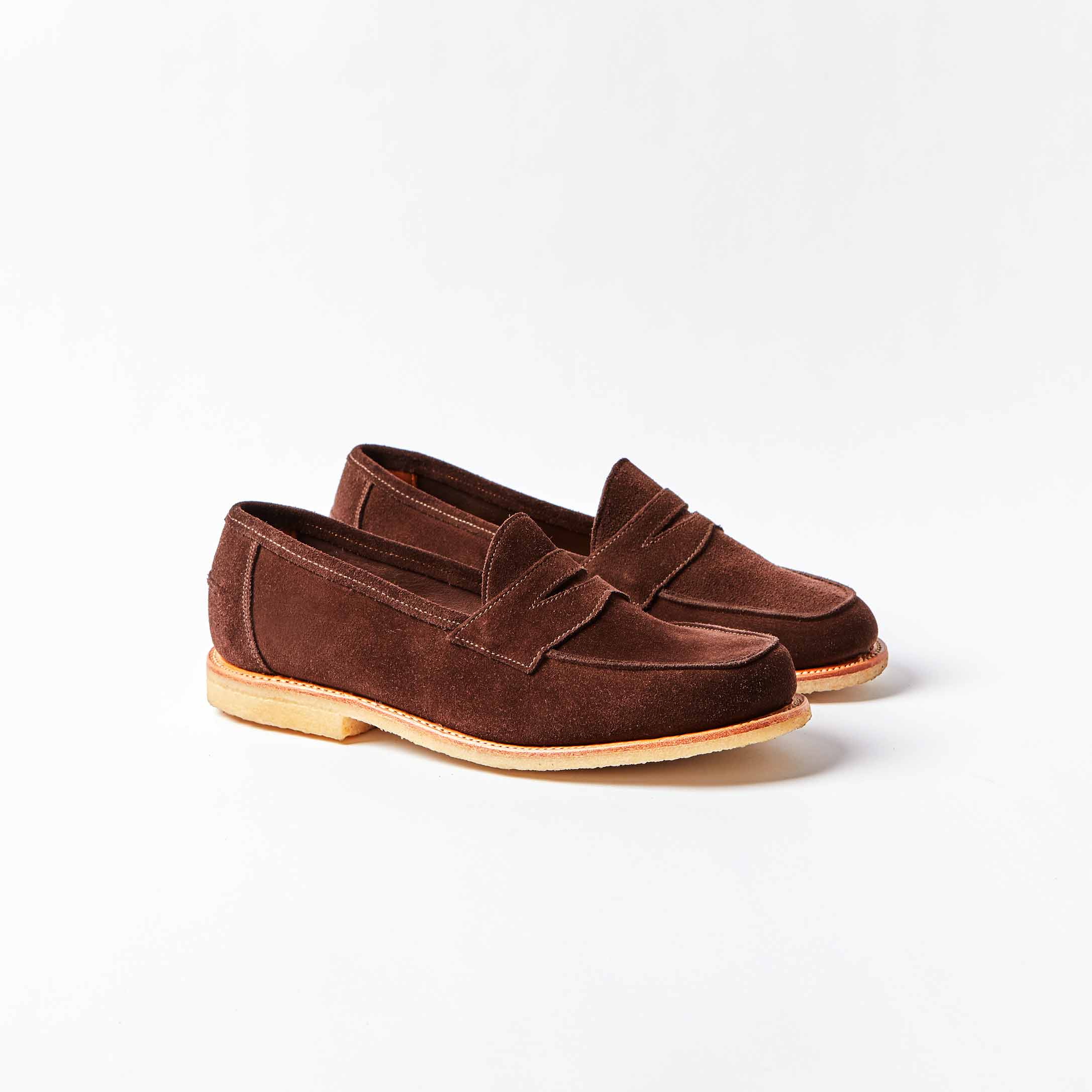 Edwin Mocha Suede Penny Loafer