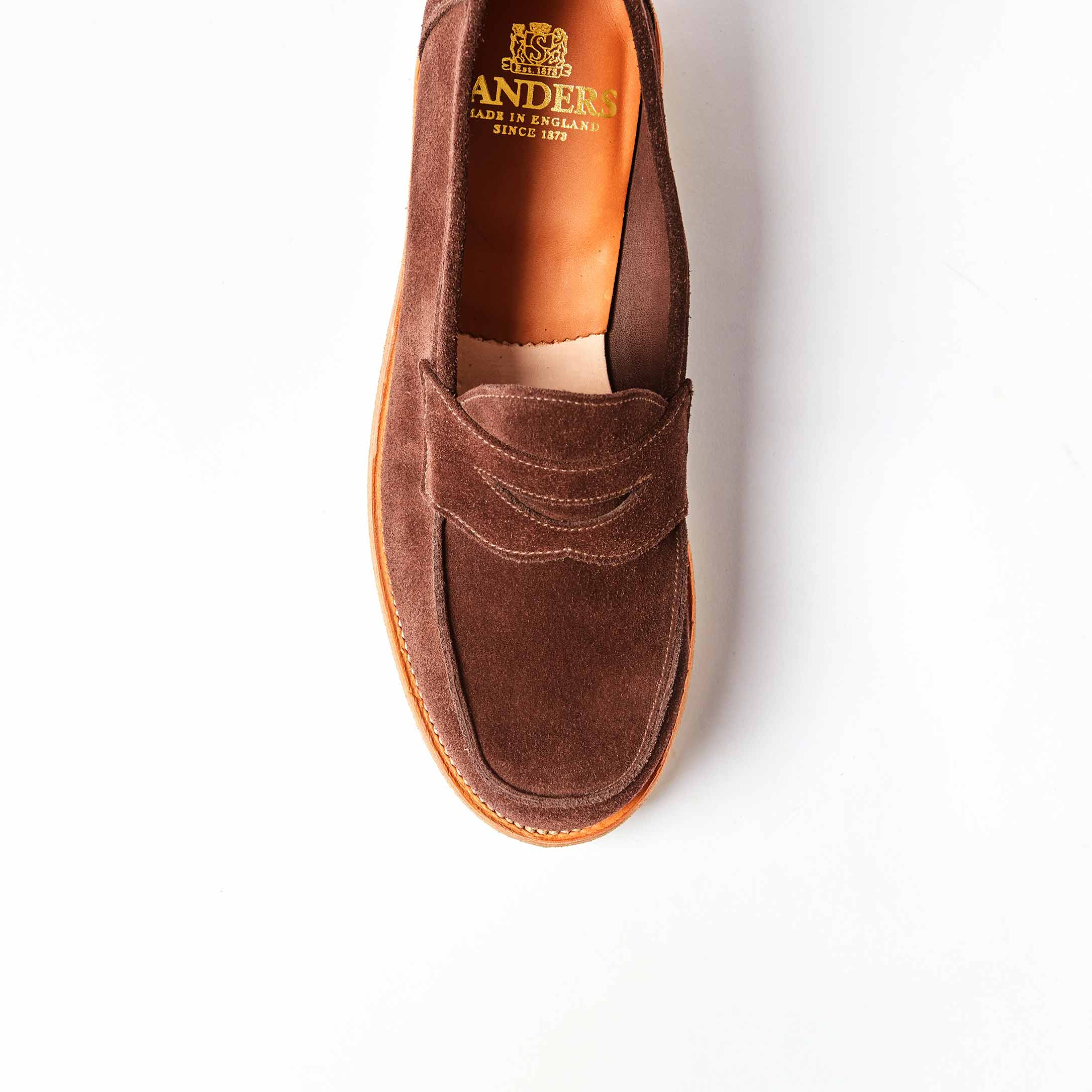 Edwin Mocha Suede Penny Loafer