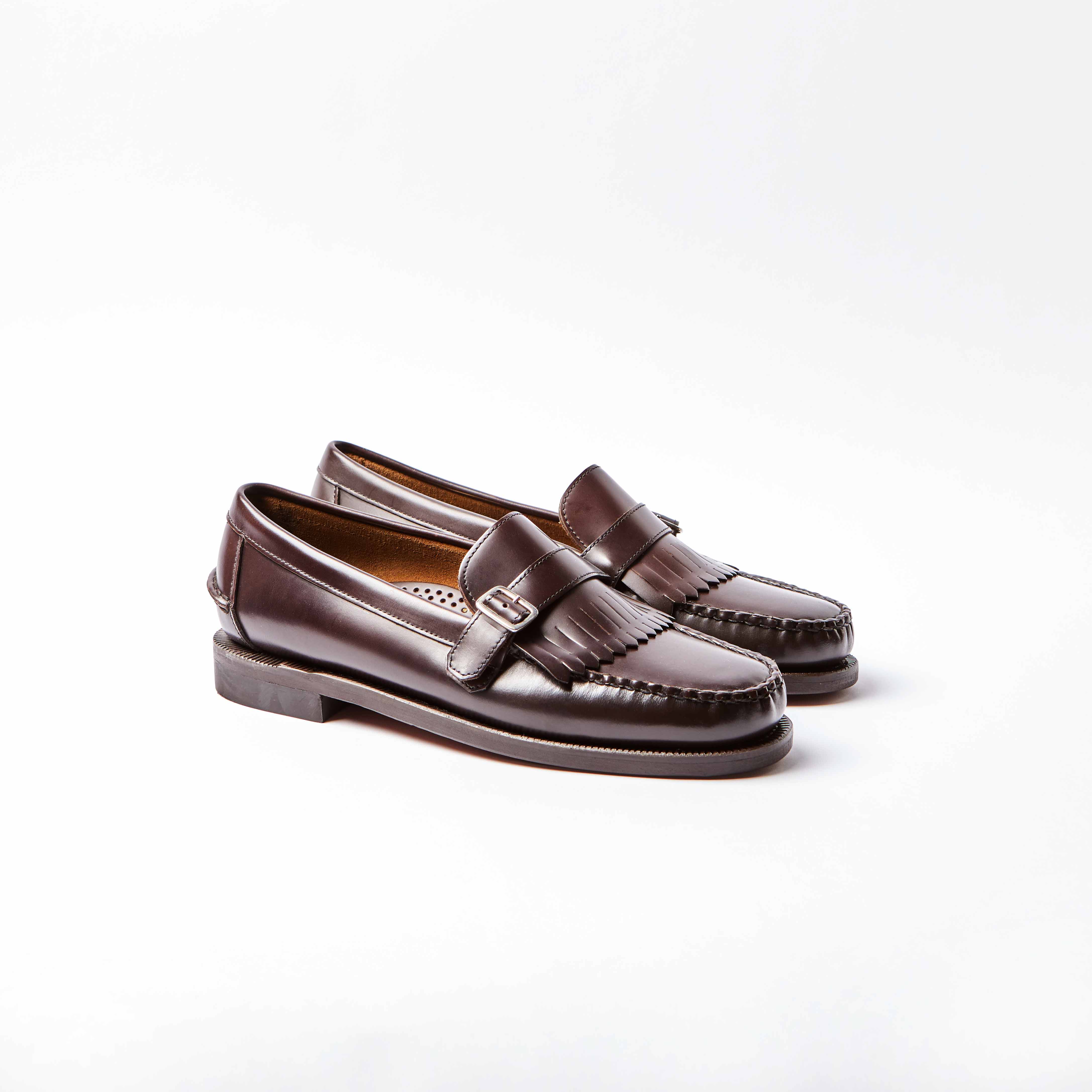 Ales Fringe Loafer in Dark Brown