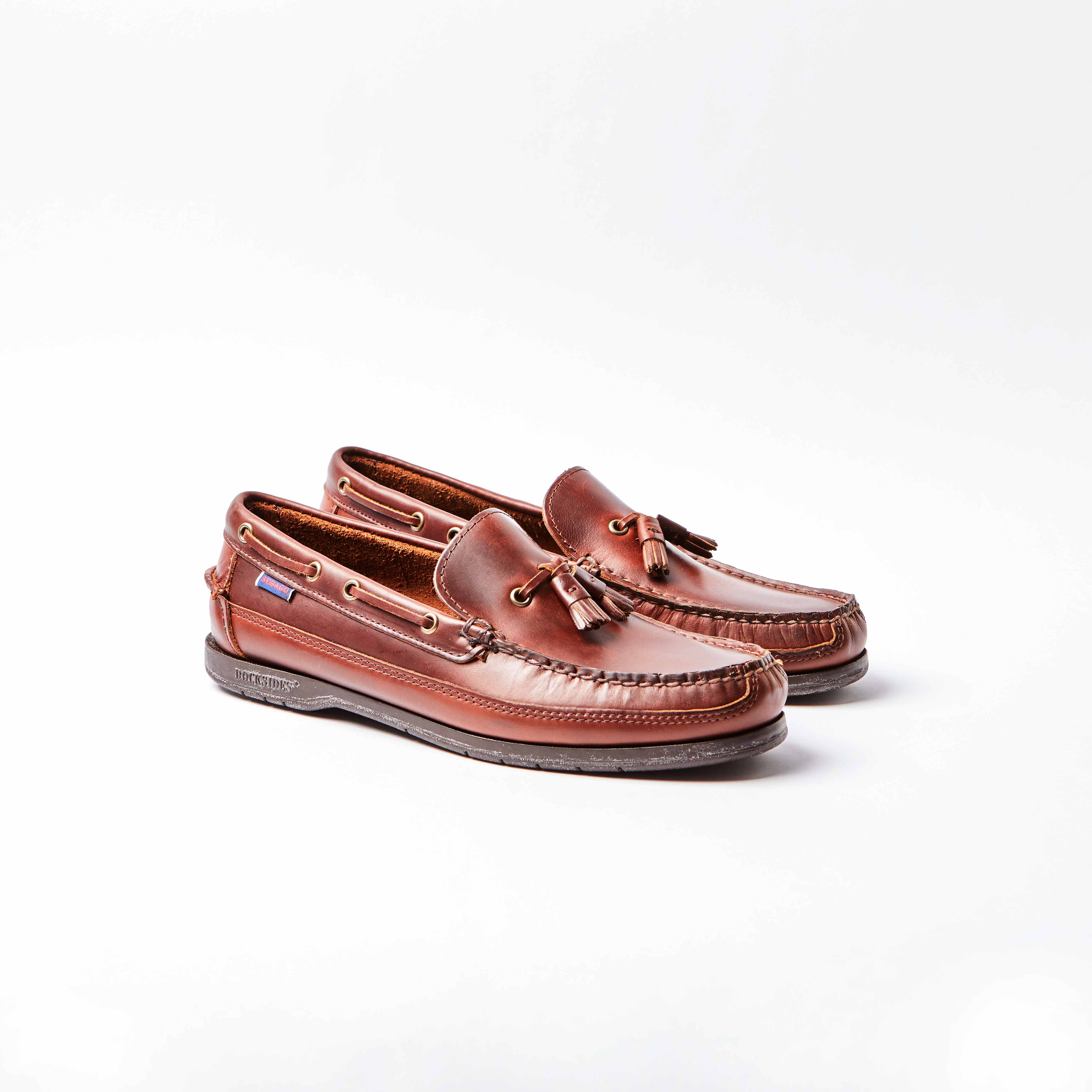 Ketch Waxed Brown Gum Loafer with Tassel