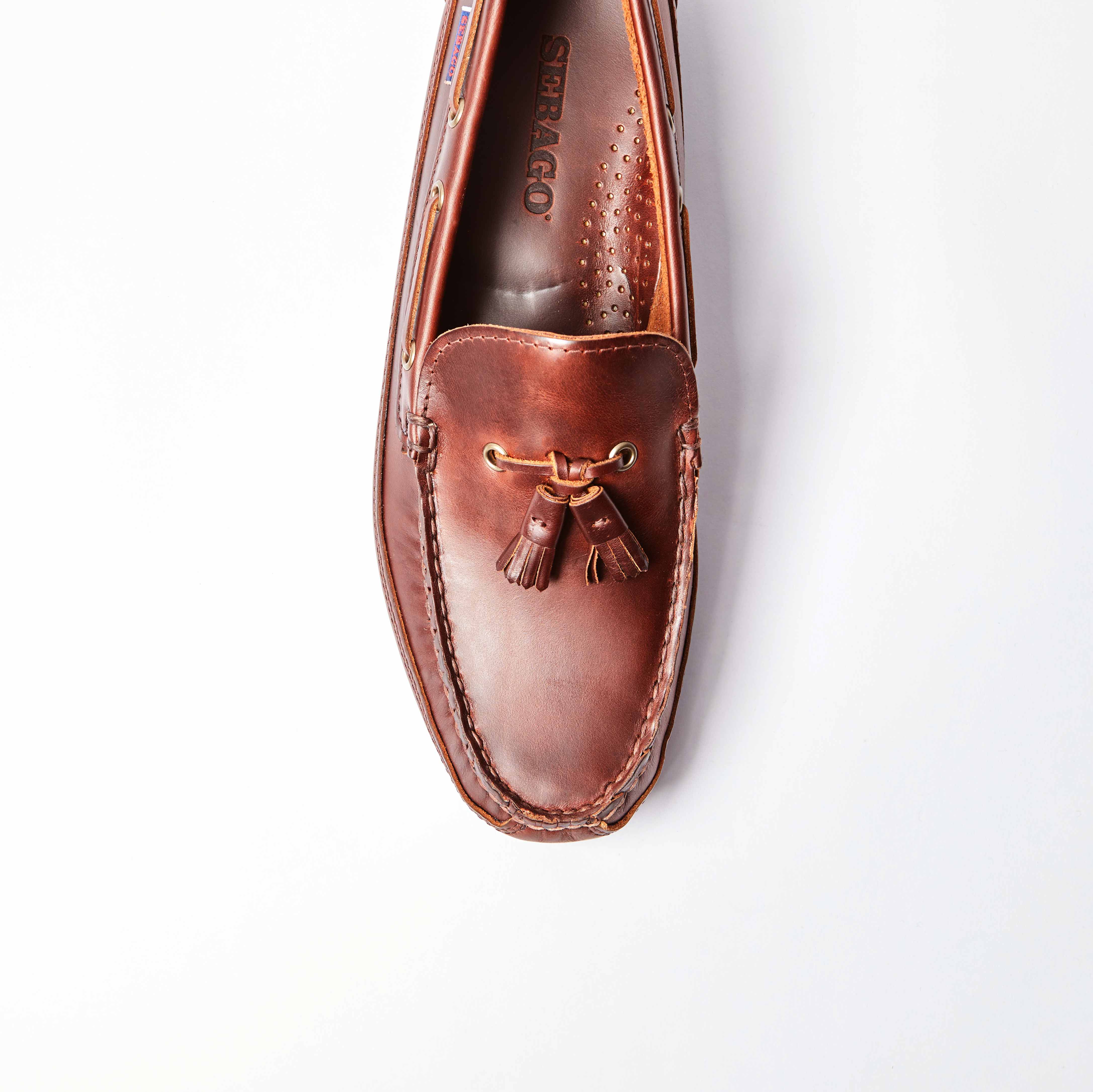 Ketch Waxed Brown Gum Loafer with Tassel