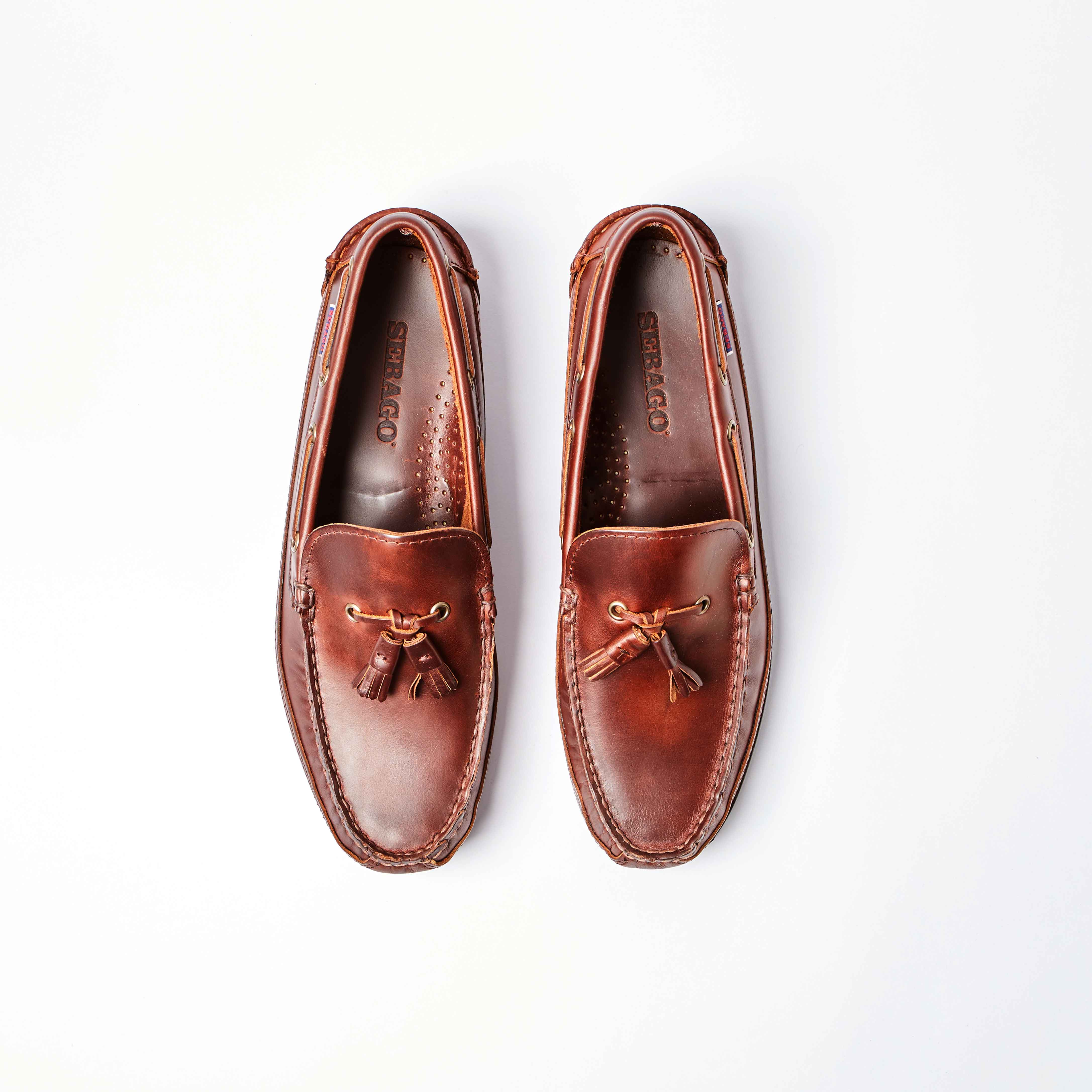 Ketch Waxed Brown Gum Loafer with Tassel