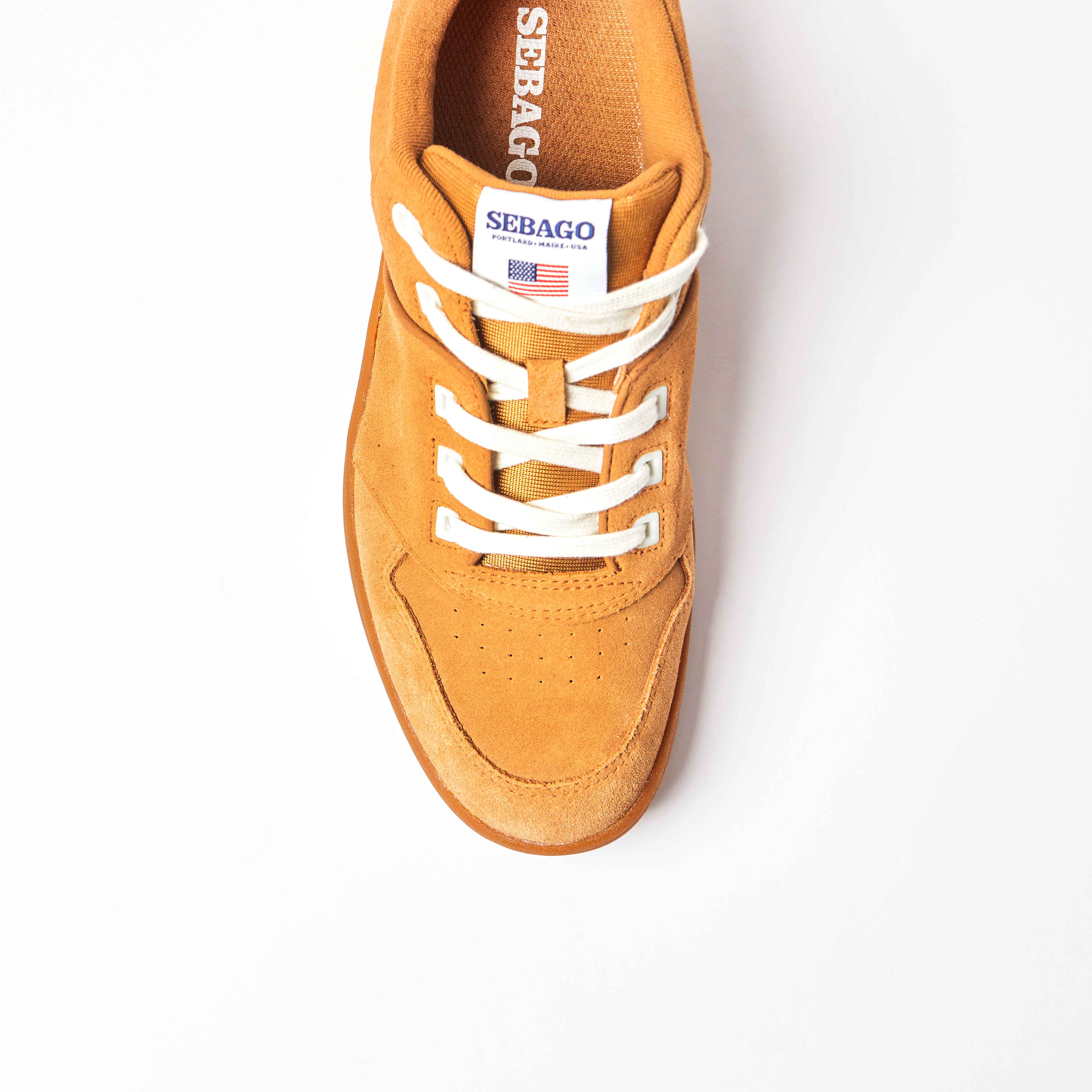 Hurricane Suede Trainer - Brown Cognac Gum