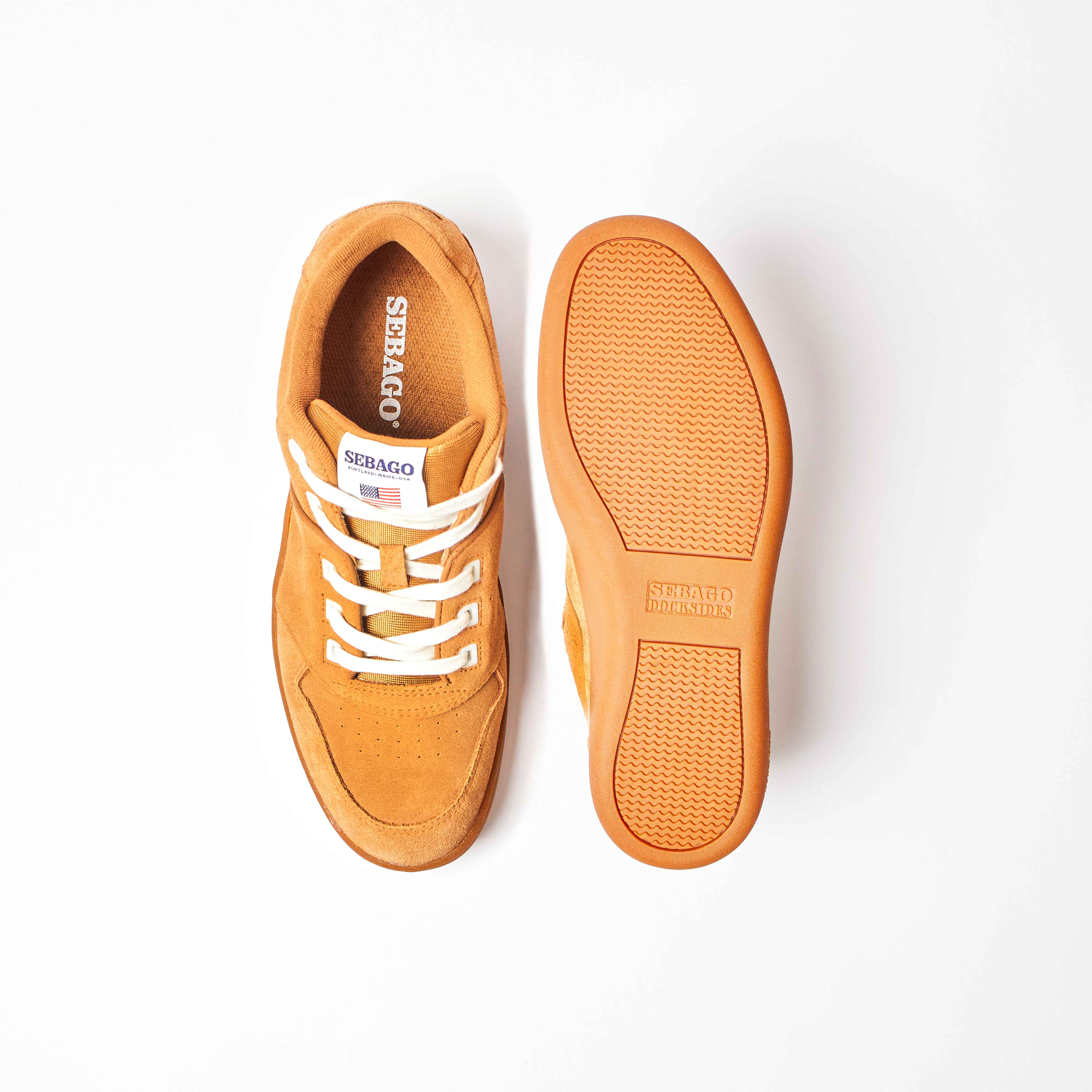 Hurricane Suede Trainer - Brown Cognac Gum