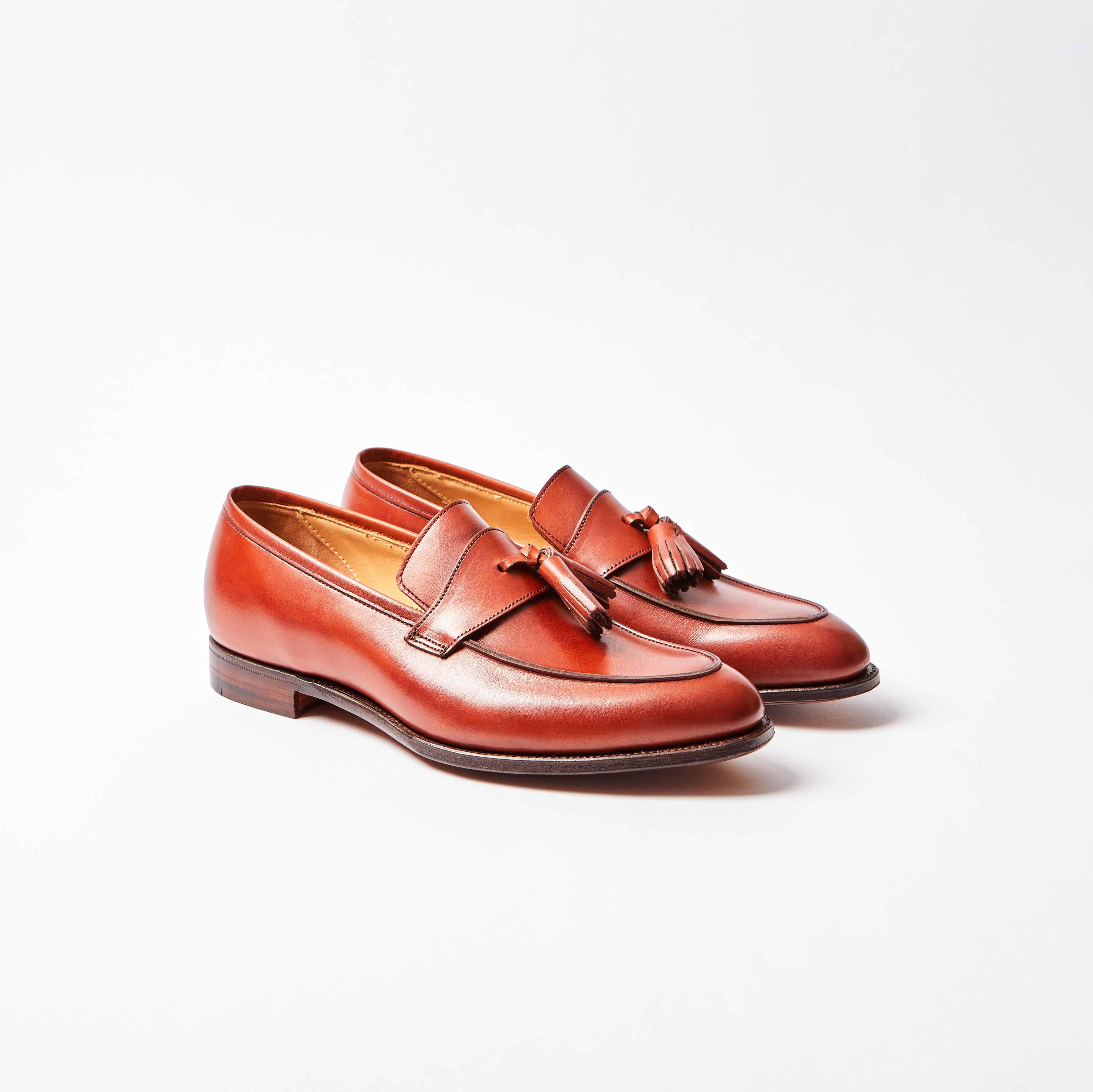 Sophie II Chestnut Calf Leather Tassel Loafer