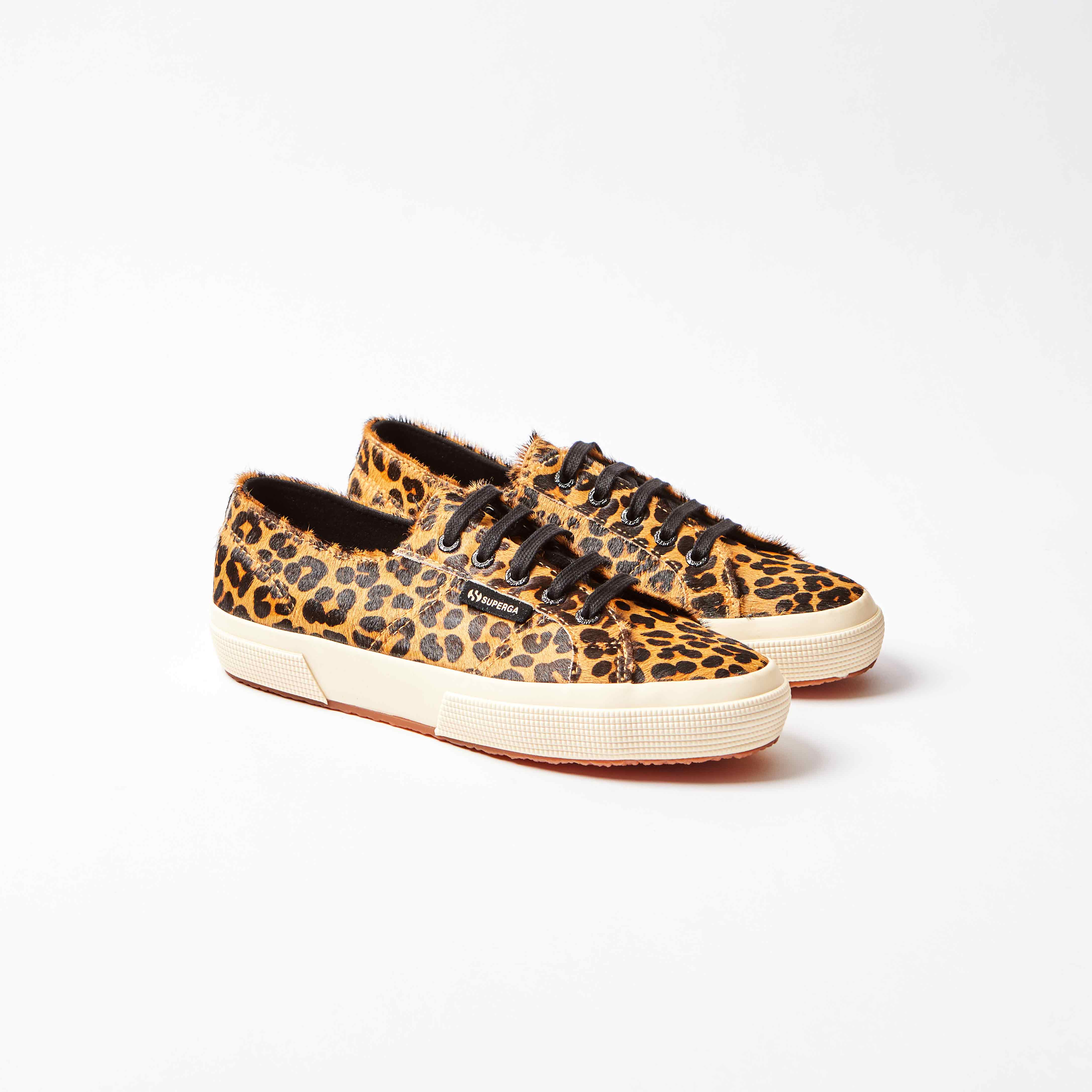 2750 Calf Hair Trainer Leopard Off White