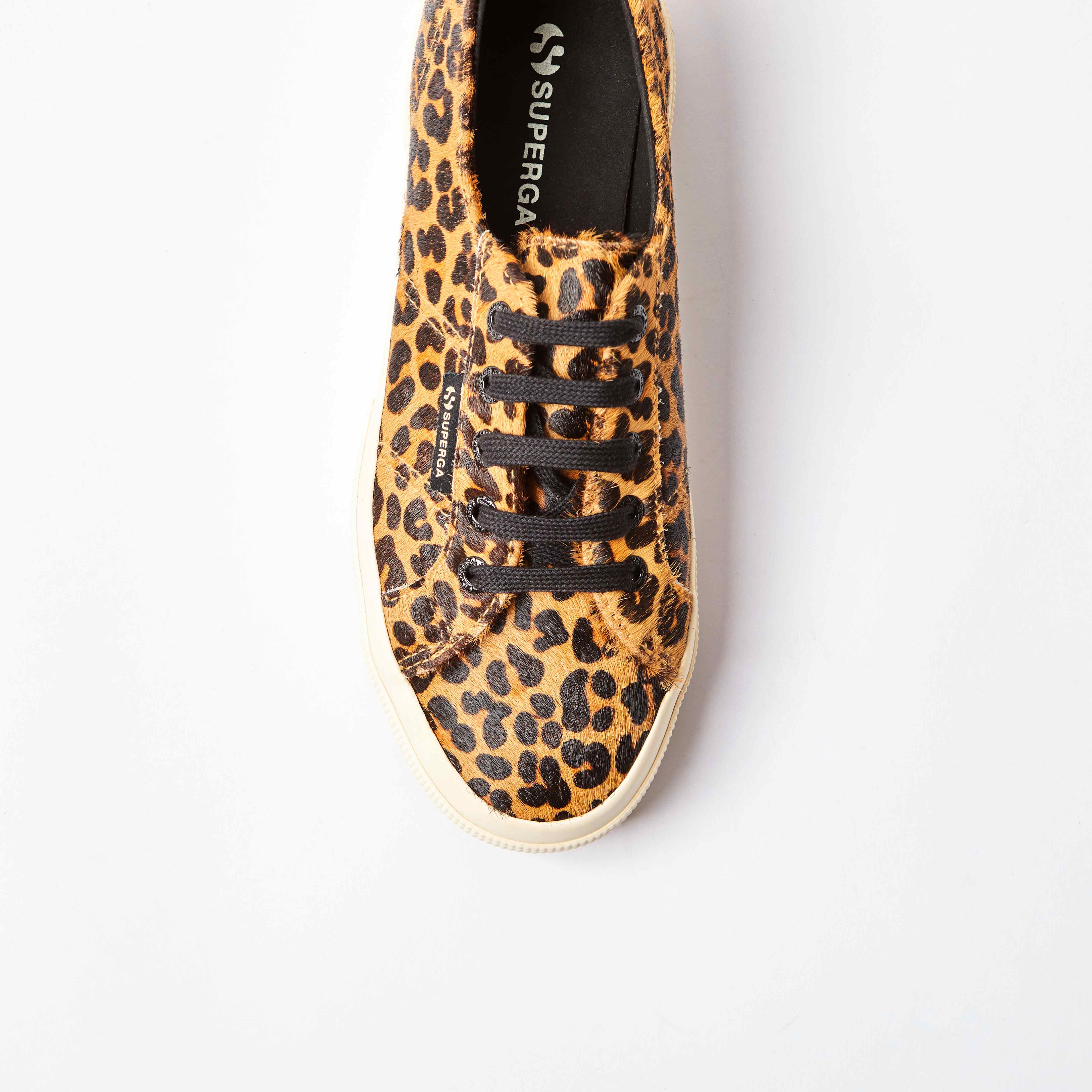 2750 Calf Hair Trainer Leopard Off White