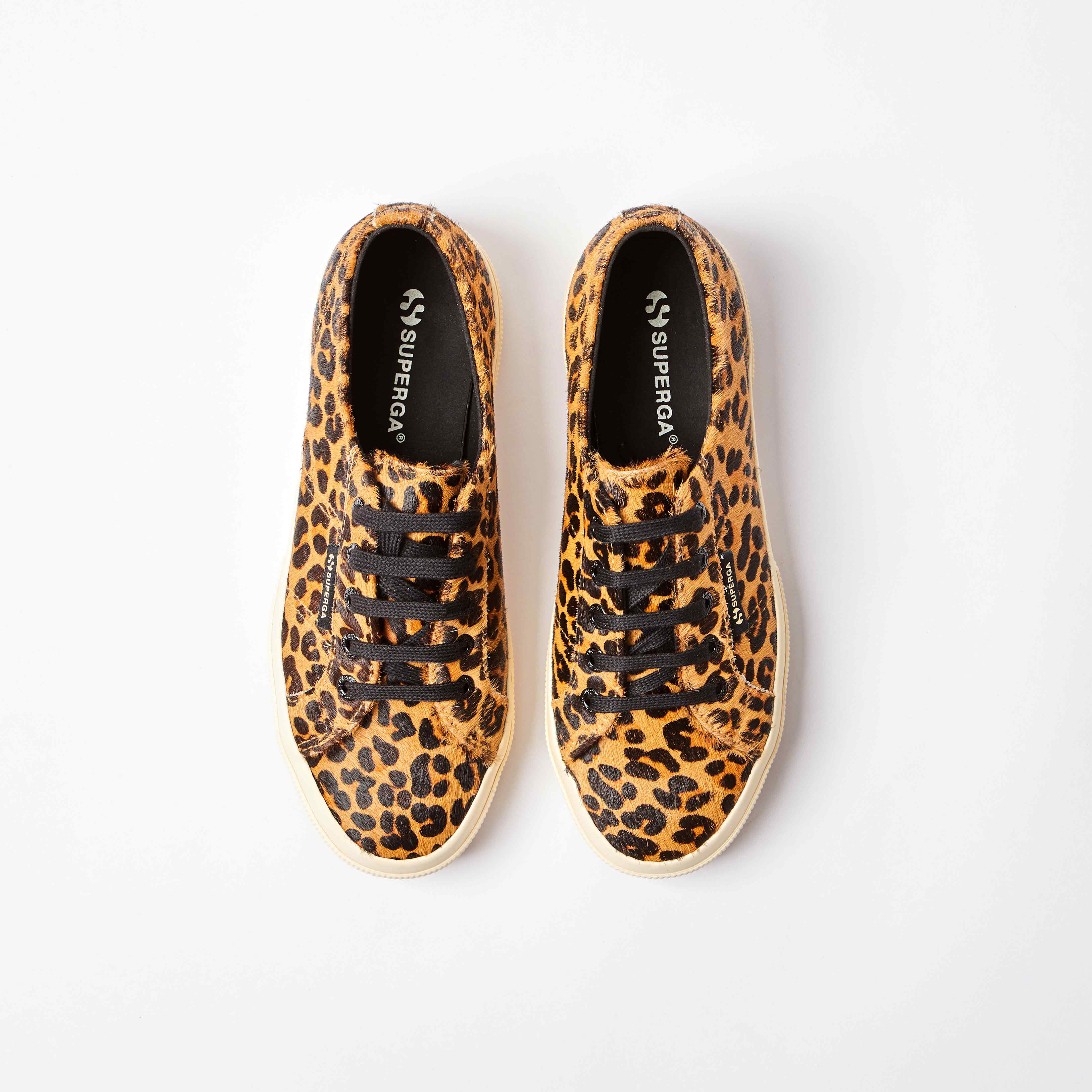 2750 Calf Hair Trainer Leopard Off White