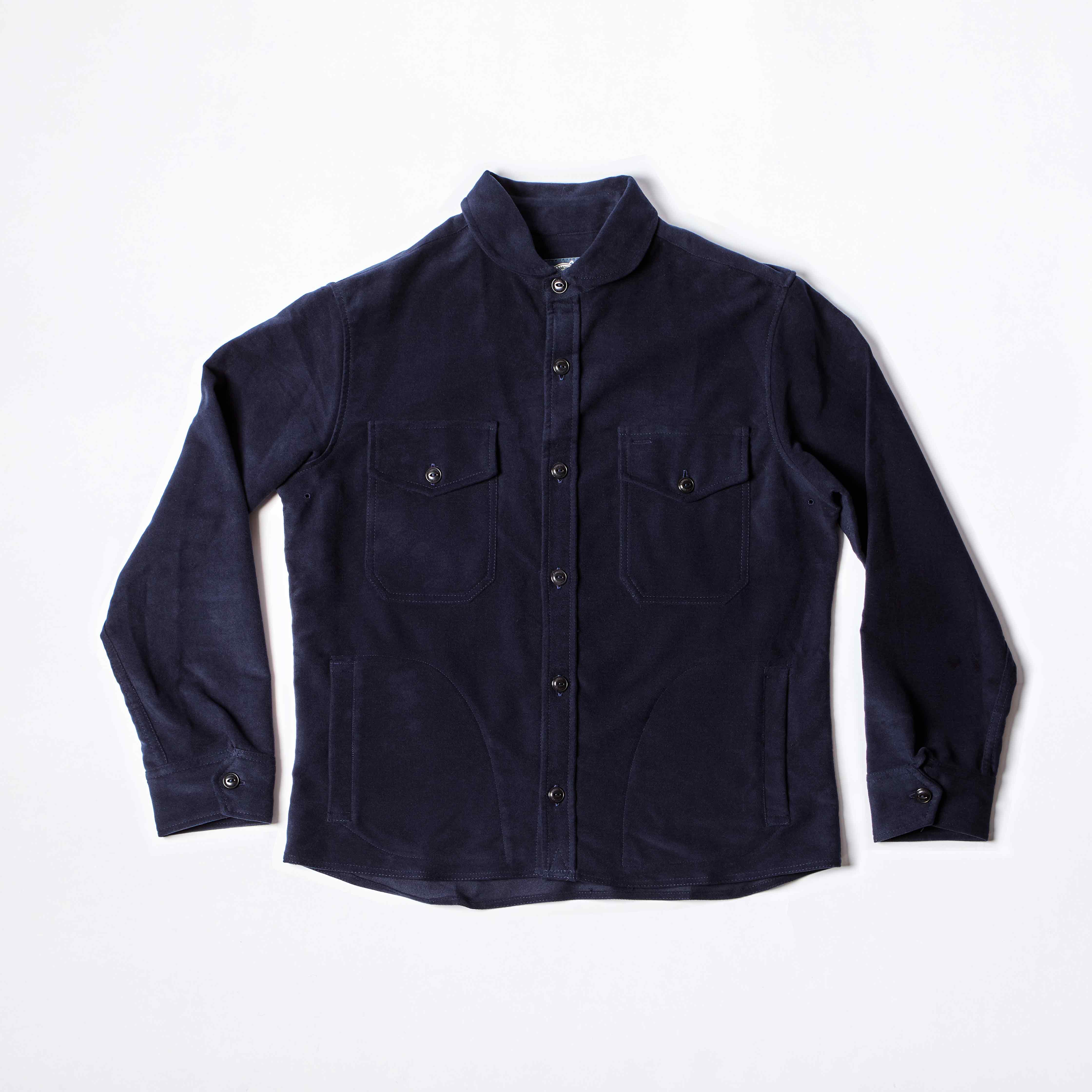 The Maritime Overshirt Navy Moleskin