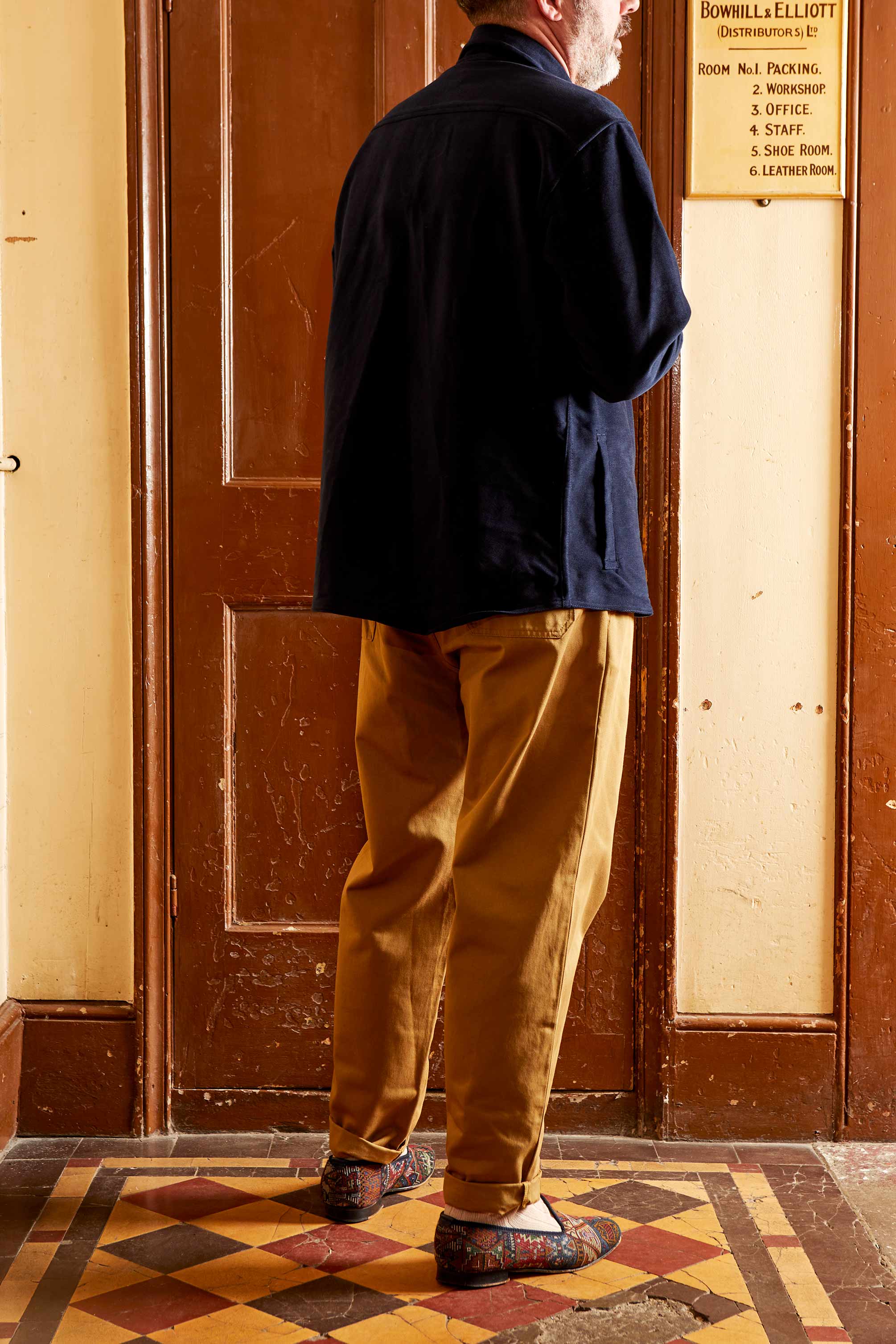 The Maritime Overshirt Navy Moleskin