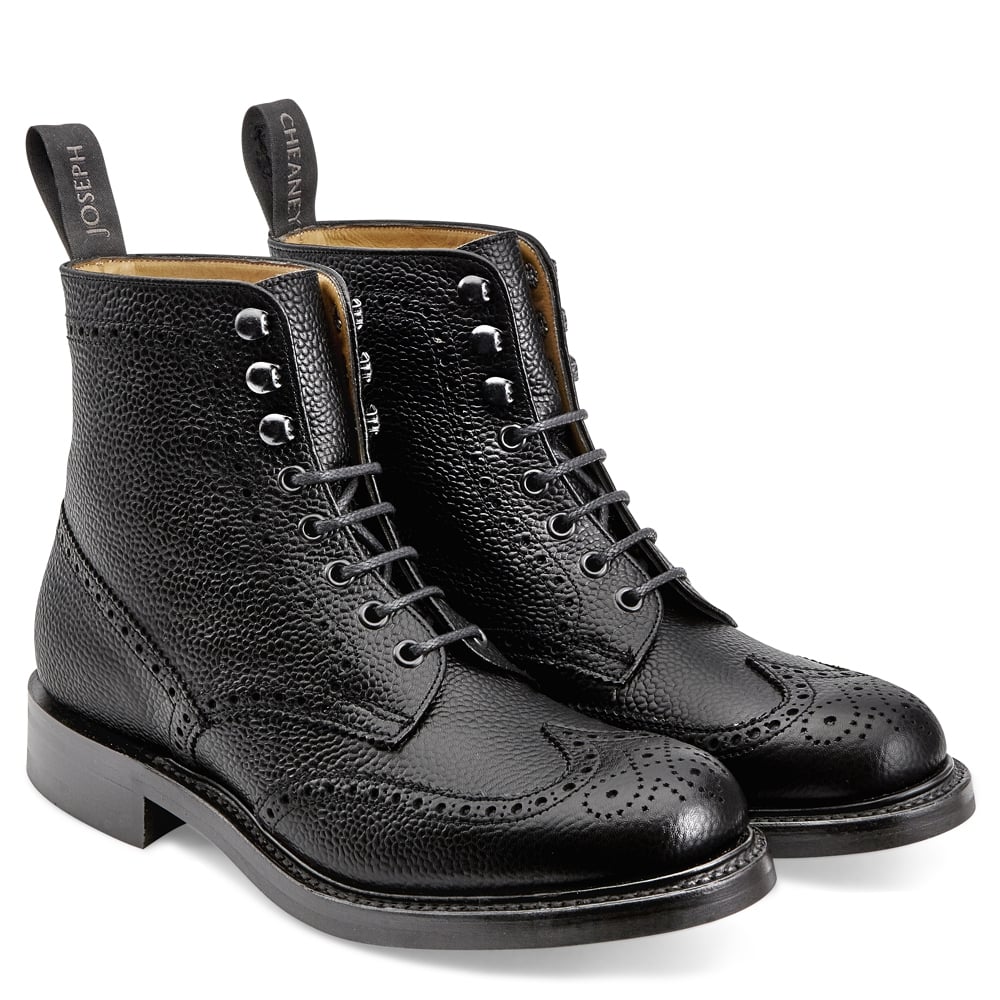 womens black brogue boots