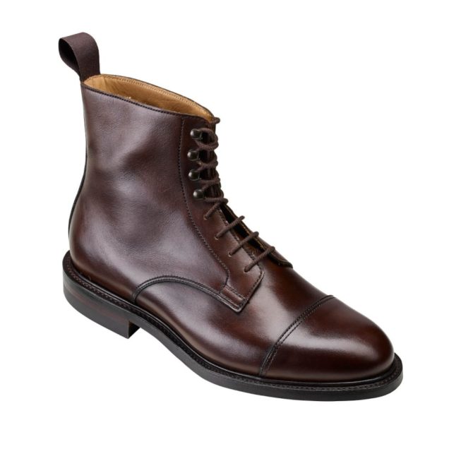 Crockett & Jones Jane Burnished Dark Brown Calf Women's Derby Boot ...