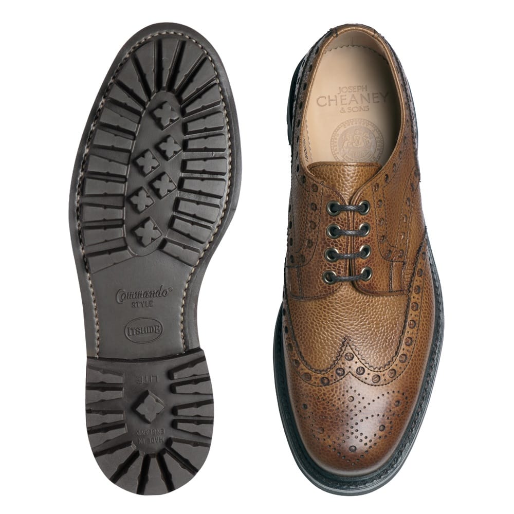 Cheaney Avon Almond Brogue Derby Shoes - The Noble Dandy