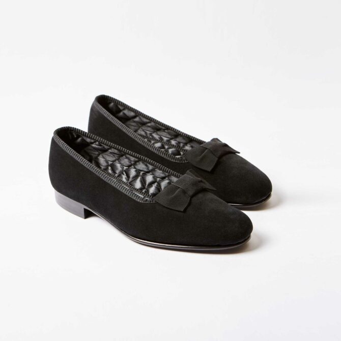 Black Suede Opera Pump