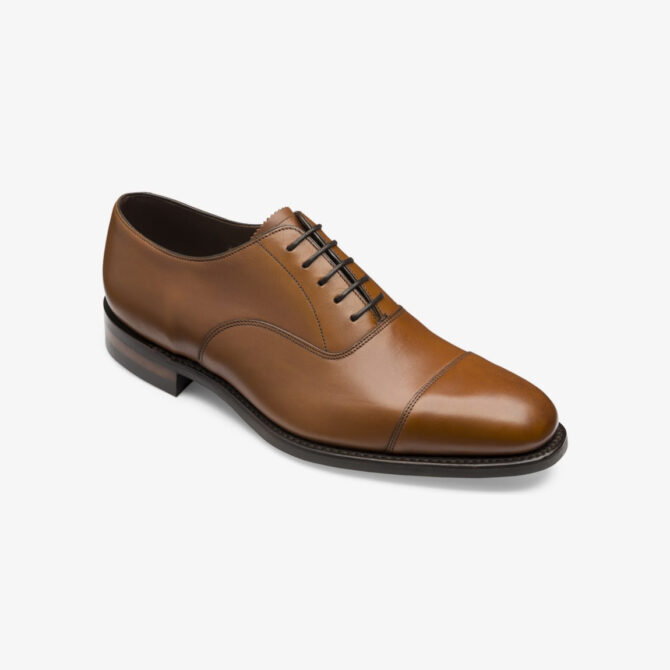 Loake Aldwych Brown Oxford Toe Cap