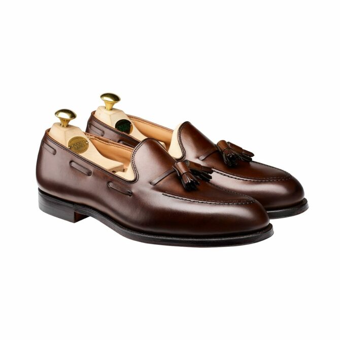 Crockett & Jones Cavendish Dark Brown Burnished Calf Loafer - Bowhill ...