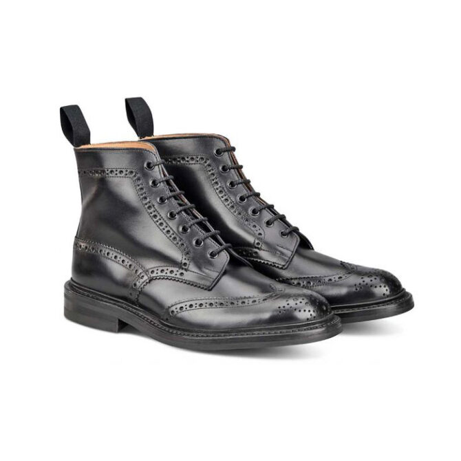 Trickers Stow Black Brogue Boot