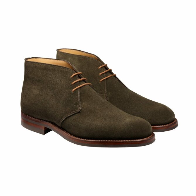 Crockett & Jones Chiltern Earth Green Suede Chukka Boot