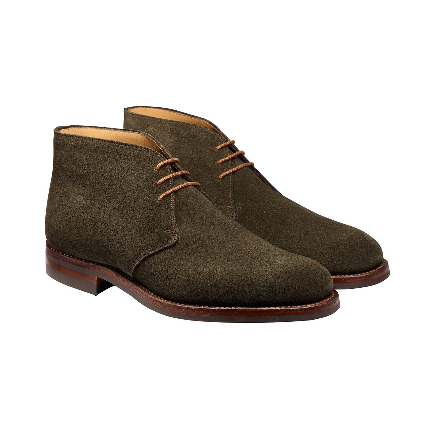 Crockett & Jones Chiltern Earth Green Suede Chukka Boots - Bowhill ...