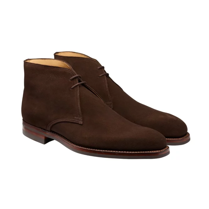 Crockett & Jones Tetbury Dark Brown Suede Chukka Boots