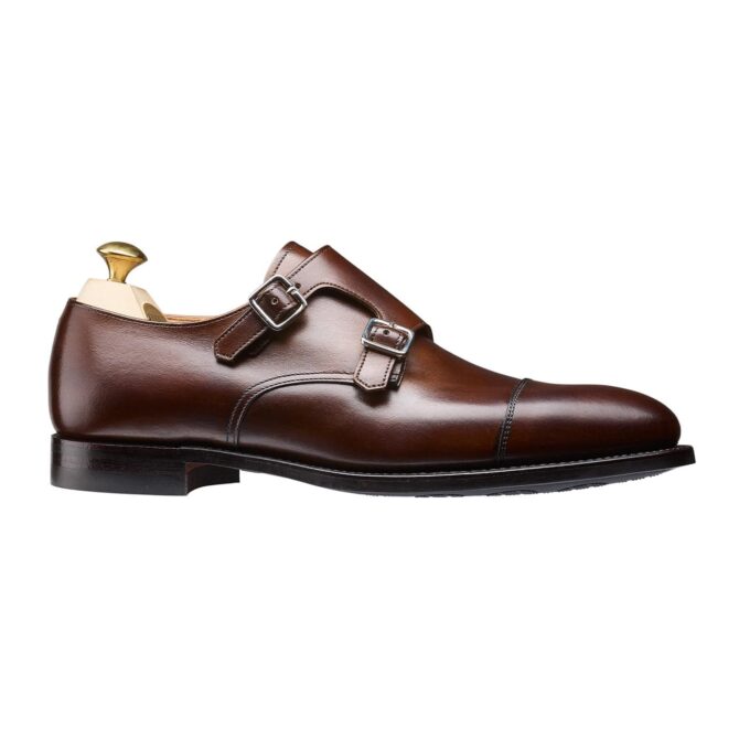 Crockett & Jones Lowndes 4 Dark Brown Burnished Calf Monk